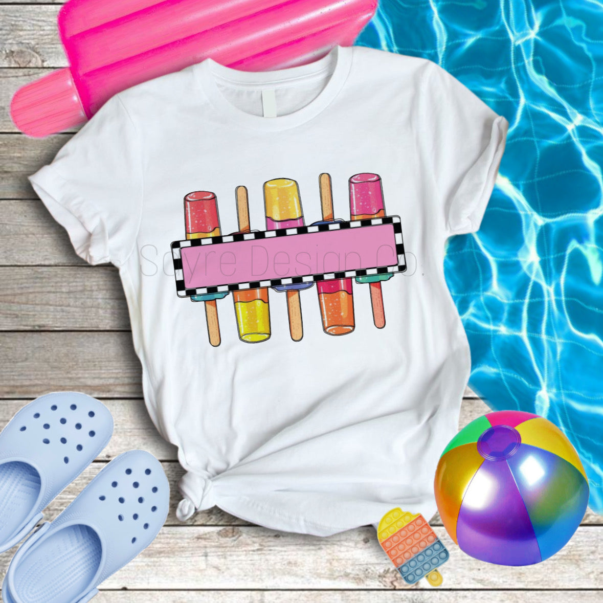 Custom Retro Popsicle Name Baby-Youth Tee/Onesie