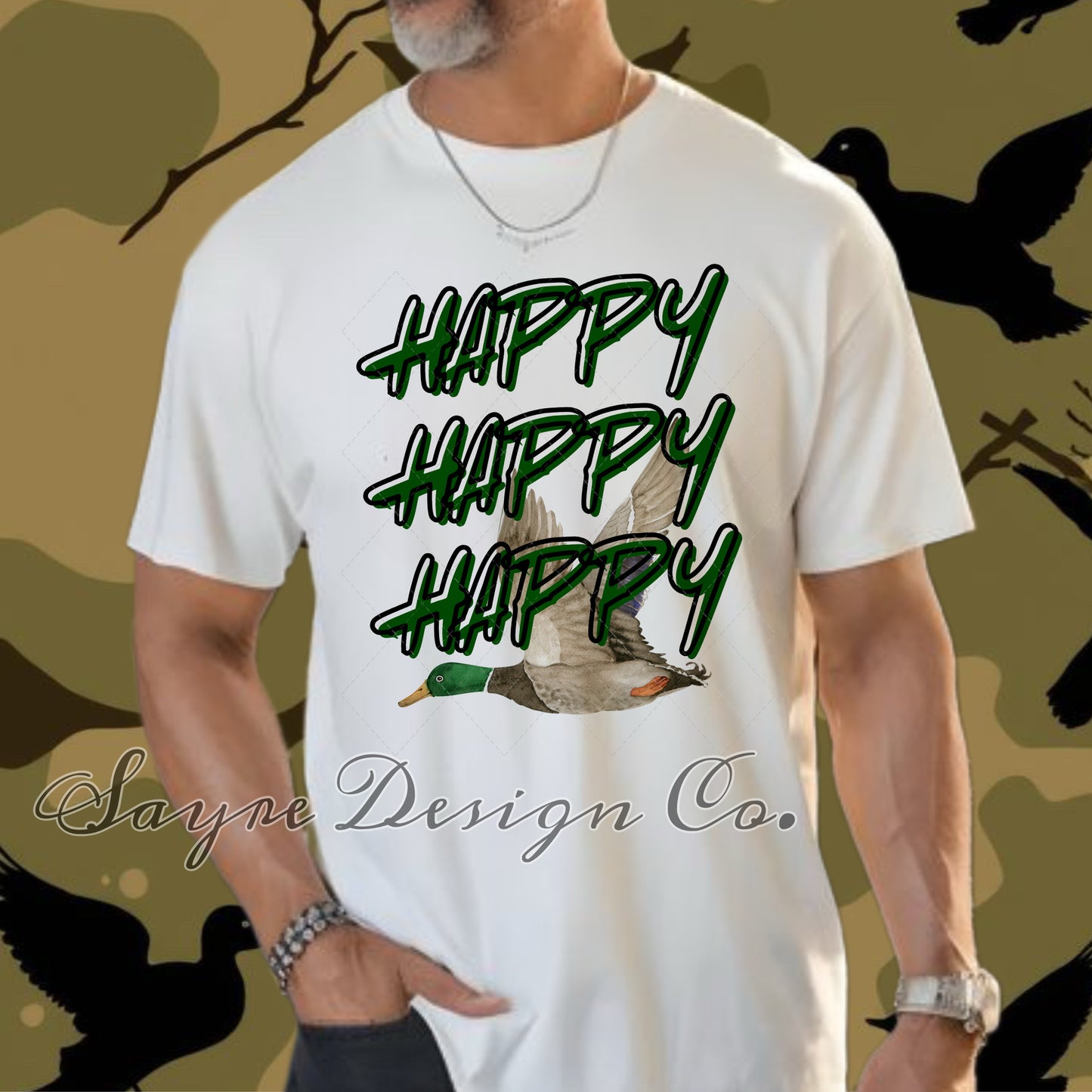 Green Happy Happy Happy Tee-Adult