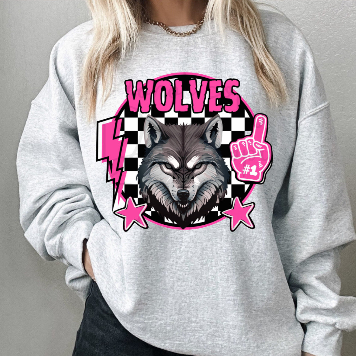 Team Customizable Checkered Round Pink Out Tee/Sweatshirt/Hoodie