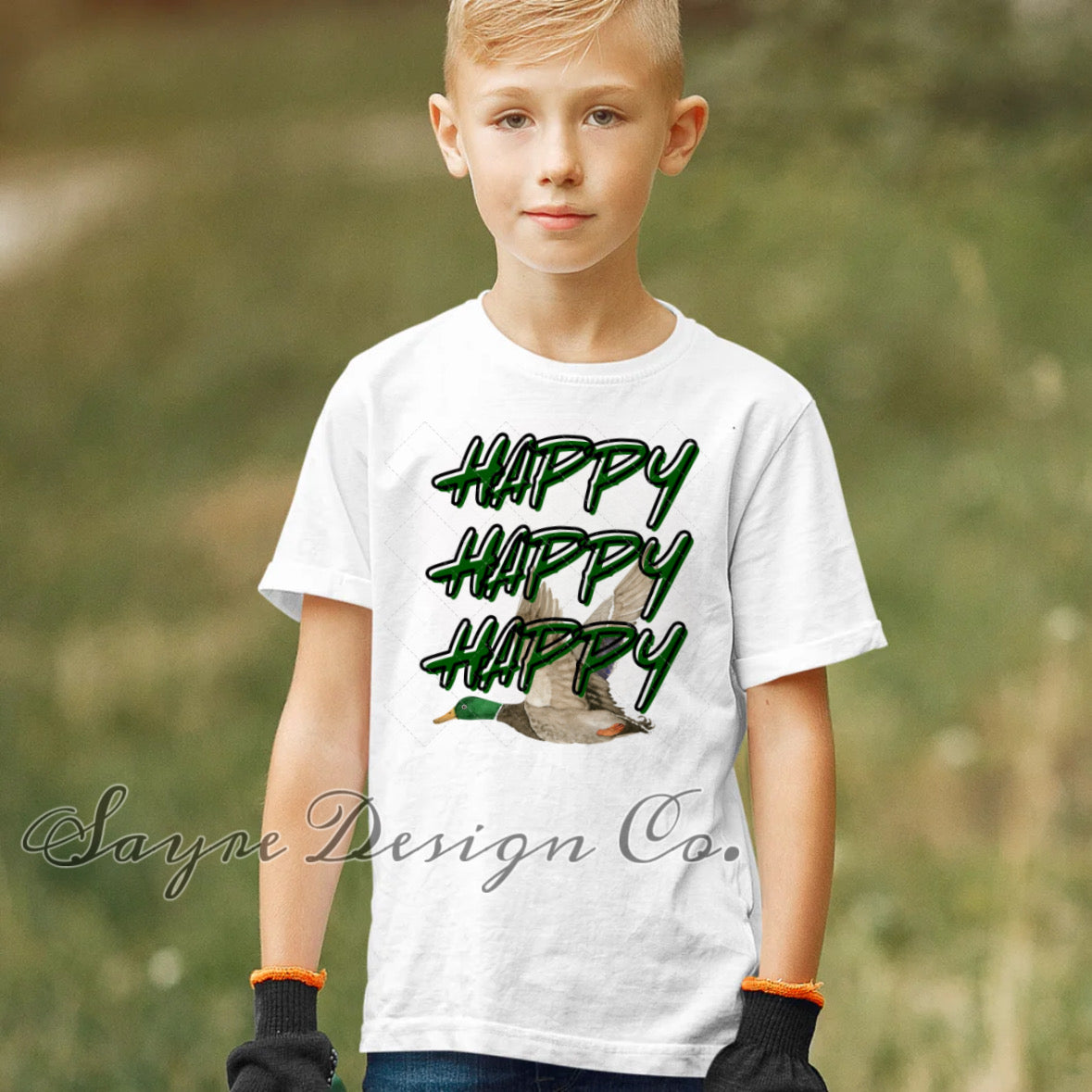 Green Happy Happy Happy Tee- 2t-Youth