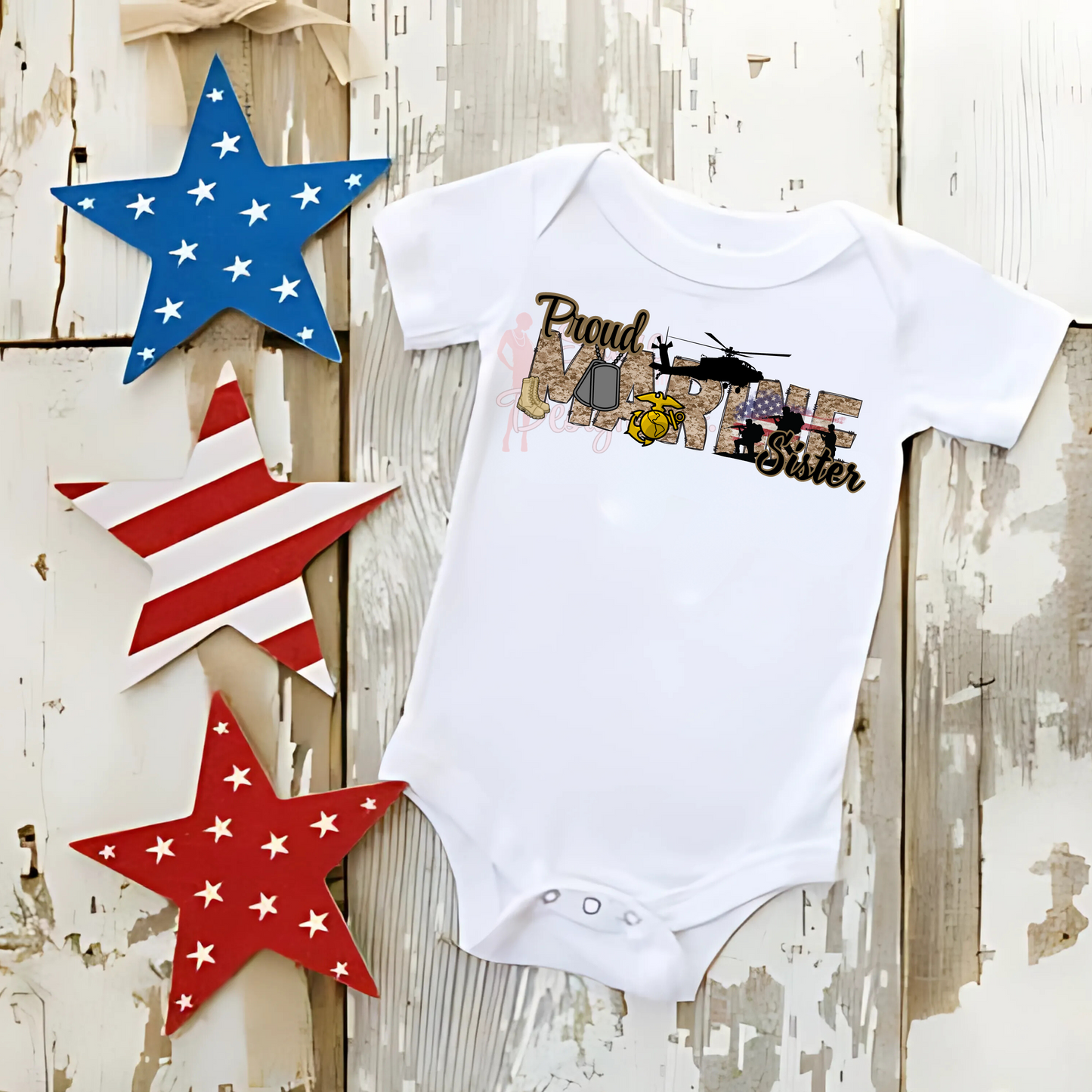 Customizable Proud *Military Branch*.. Baby-3t Sayre Design Co.