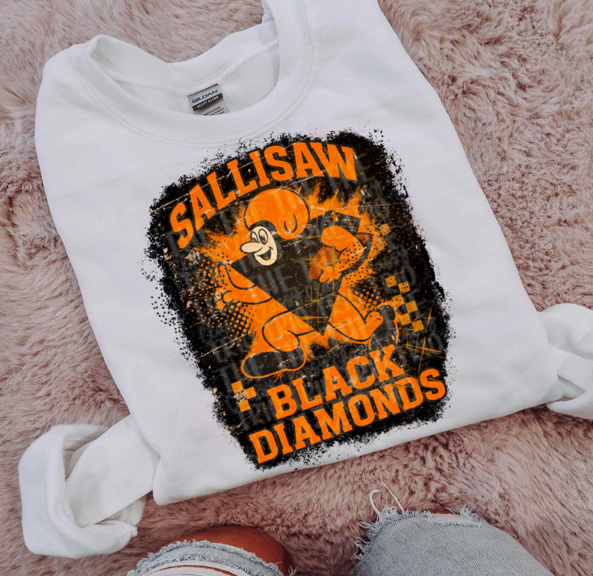 Distressed Black Diamonds Shirt/Long Sleeve/Crewneck/Hoodie