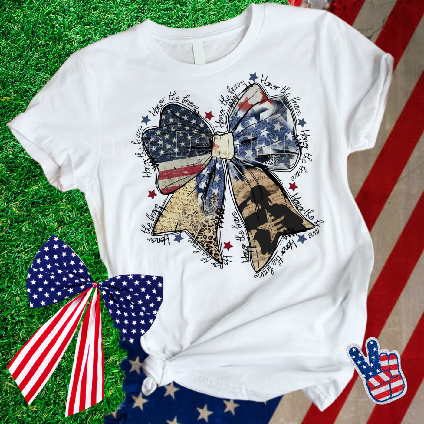 Patriotic Coquette Bow- Baby-Youth