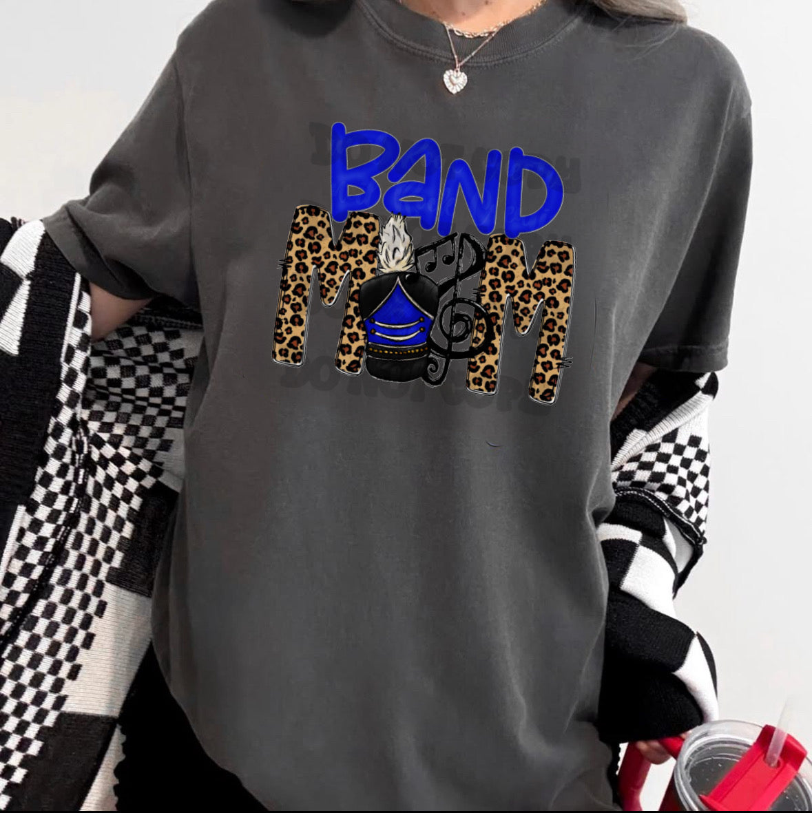 Color Customizable Band Leopard Mom Shirt/Sweatshirt/Hoodie