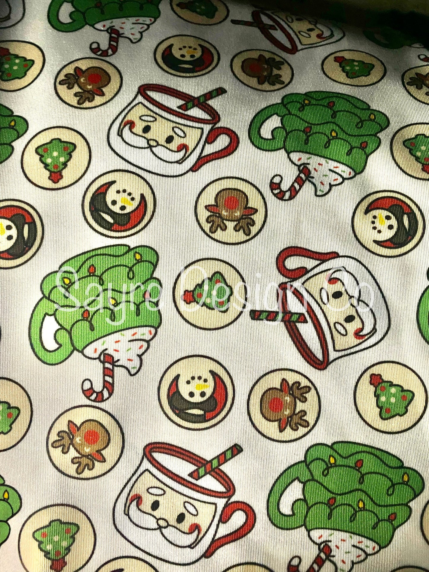 Classic Christmas Cookies Stretch Fabric with Optional Cookie Charm