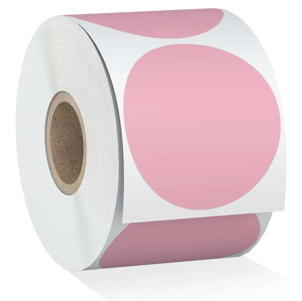 2" Round Pink Matte Thermal Stickers