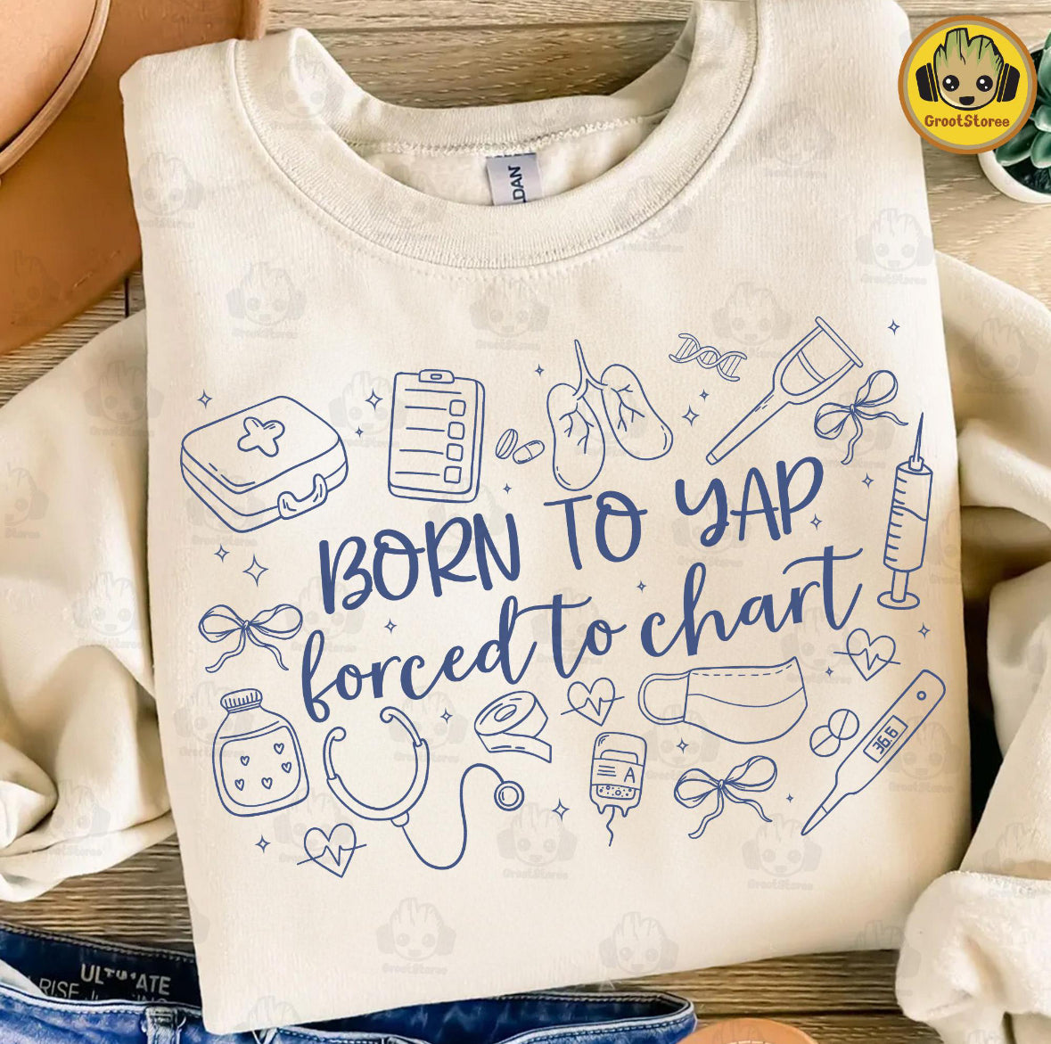Born to Yap Forced to Chart Shirt/Sweatshirt