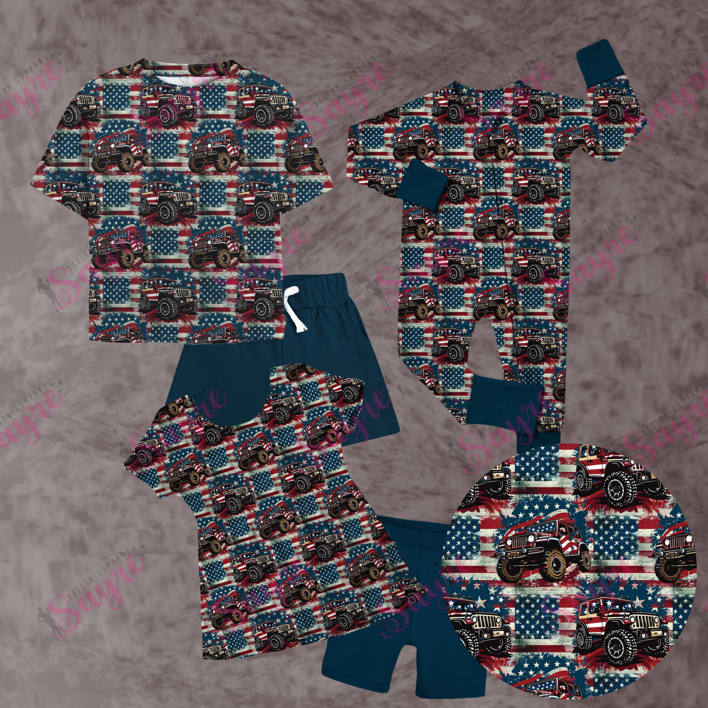 American Flag Jeep Sets