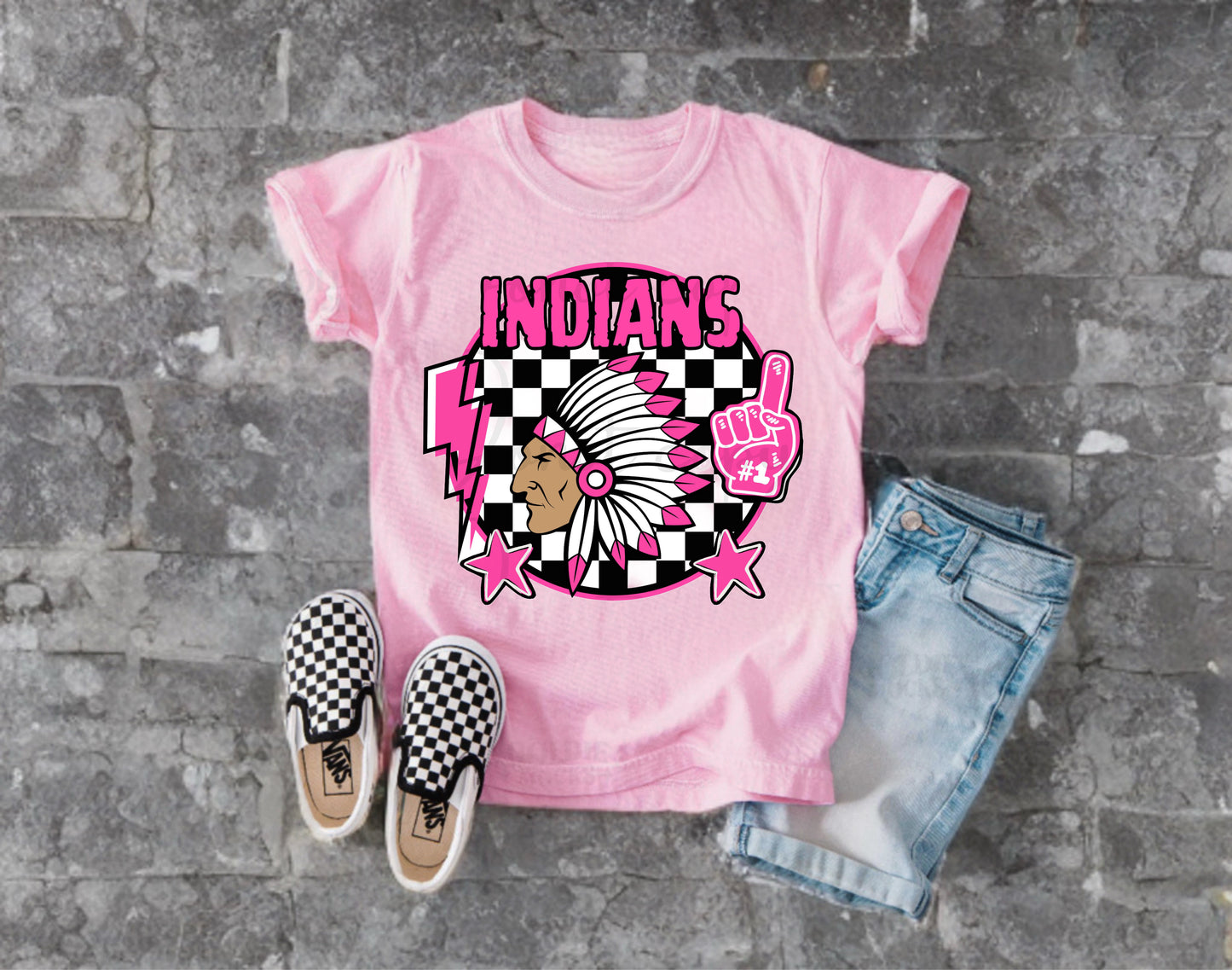 Team Customizable Checkered Round Pink Out Tee/Sweatshirt/Hoodie