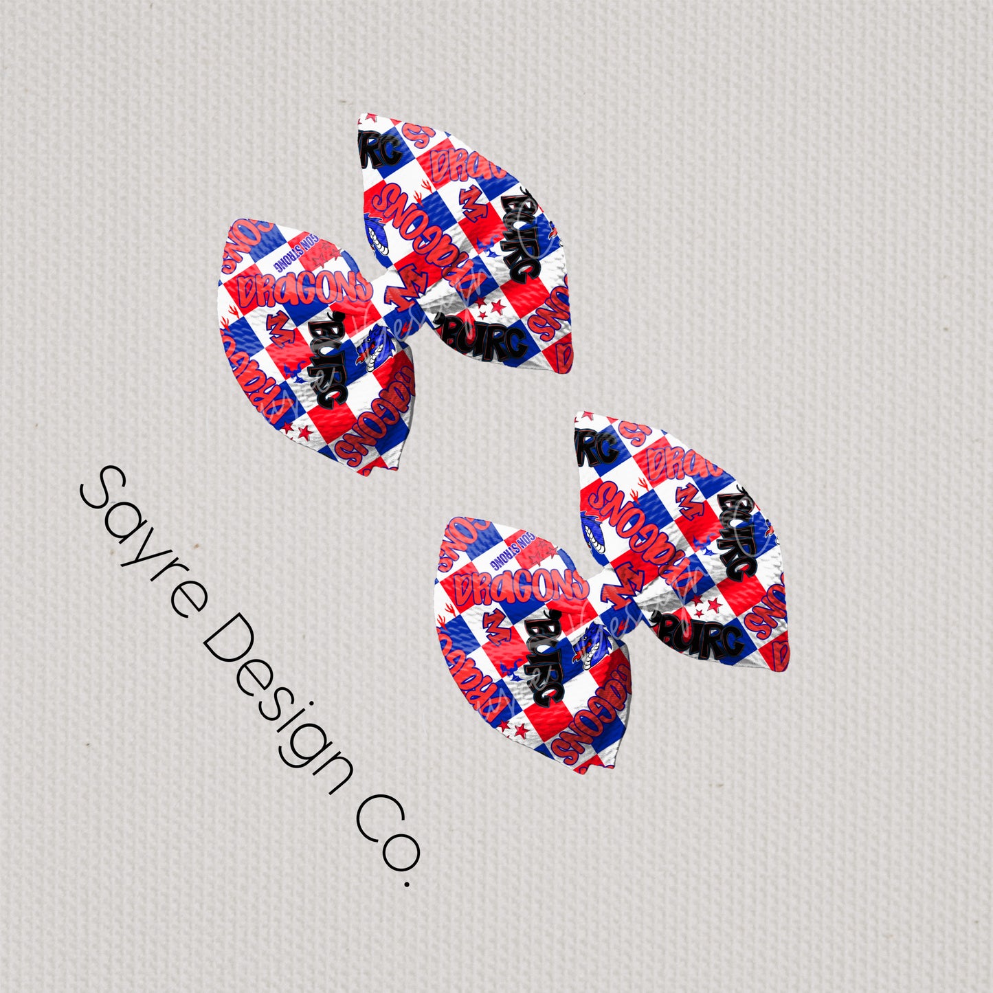 Mountainburg Dragon Checkered Bows