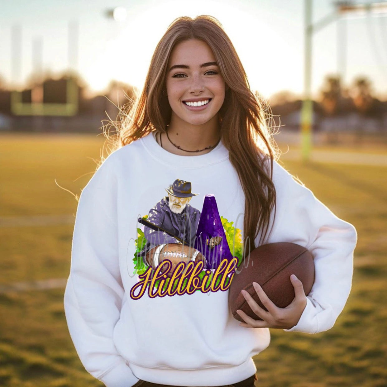 Ozark Hillbillies Painted Football/Cheer Shirt/Sweatshirt- Adult