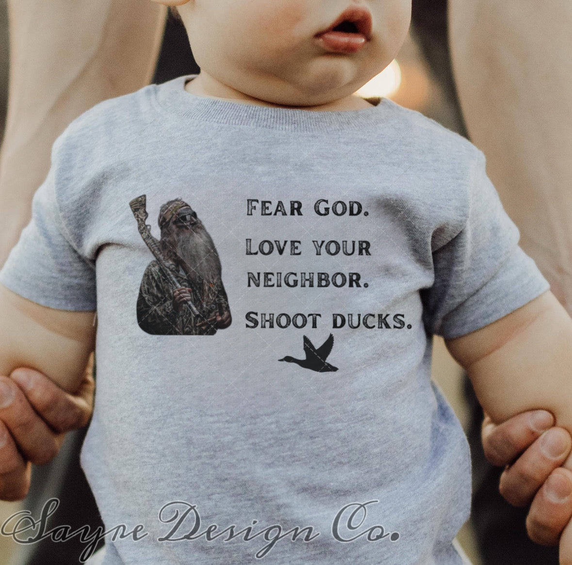 Fear God. Love your neighbor. Shoot ducks. Tee- 2t-Youth