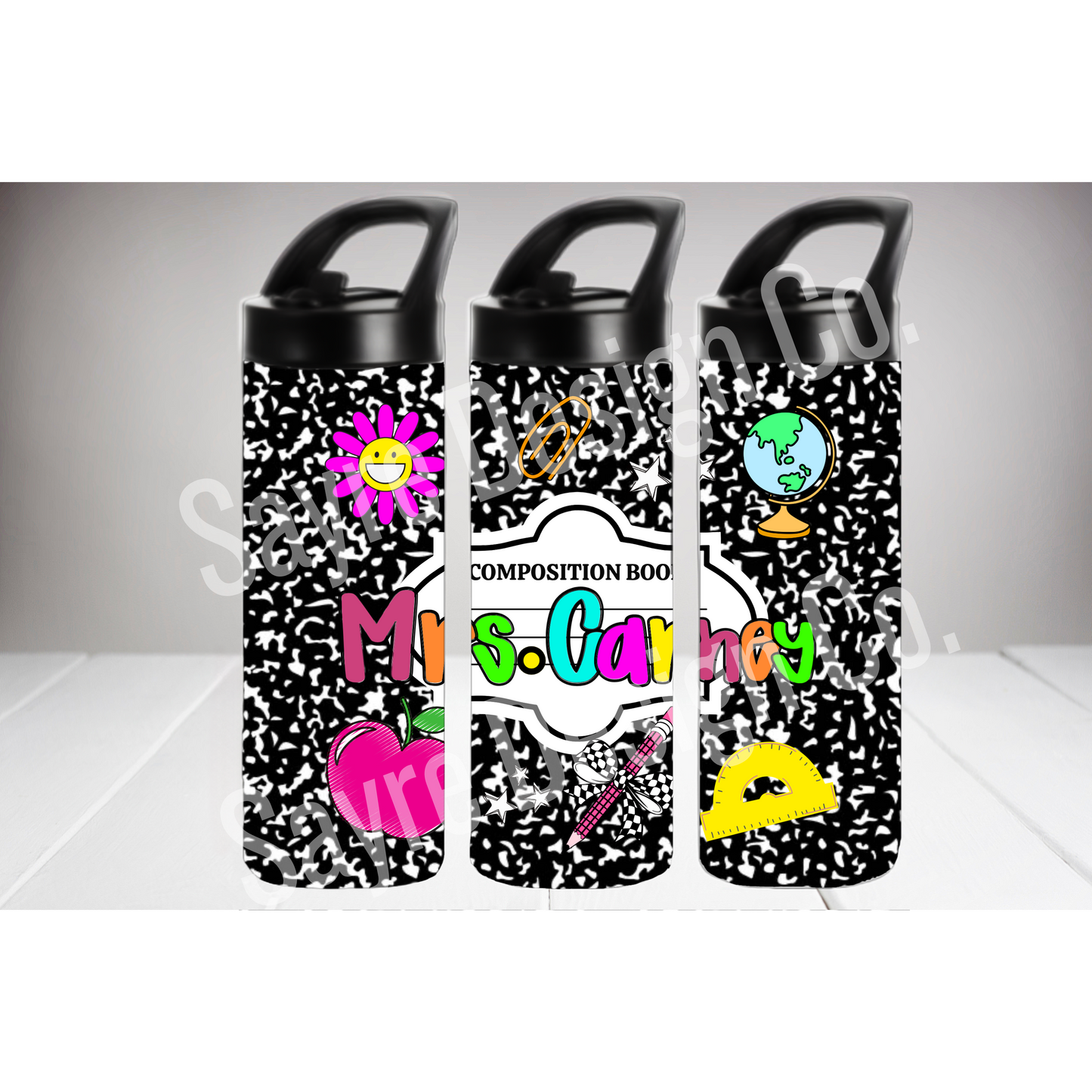 Custom Back to School 20oz Water Bottles