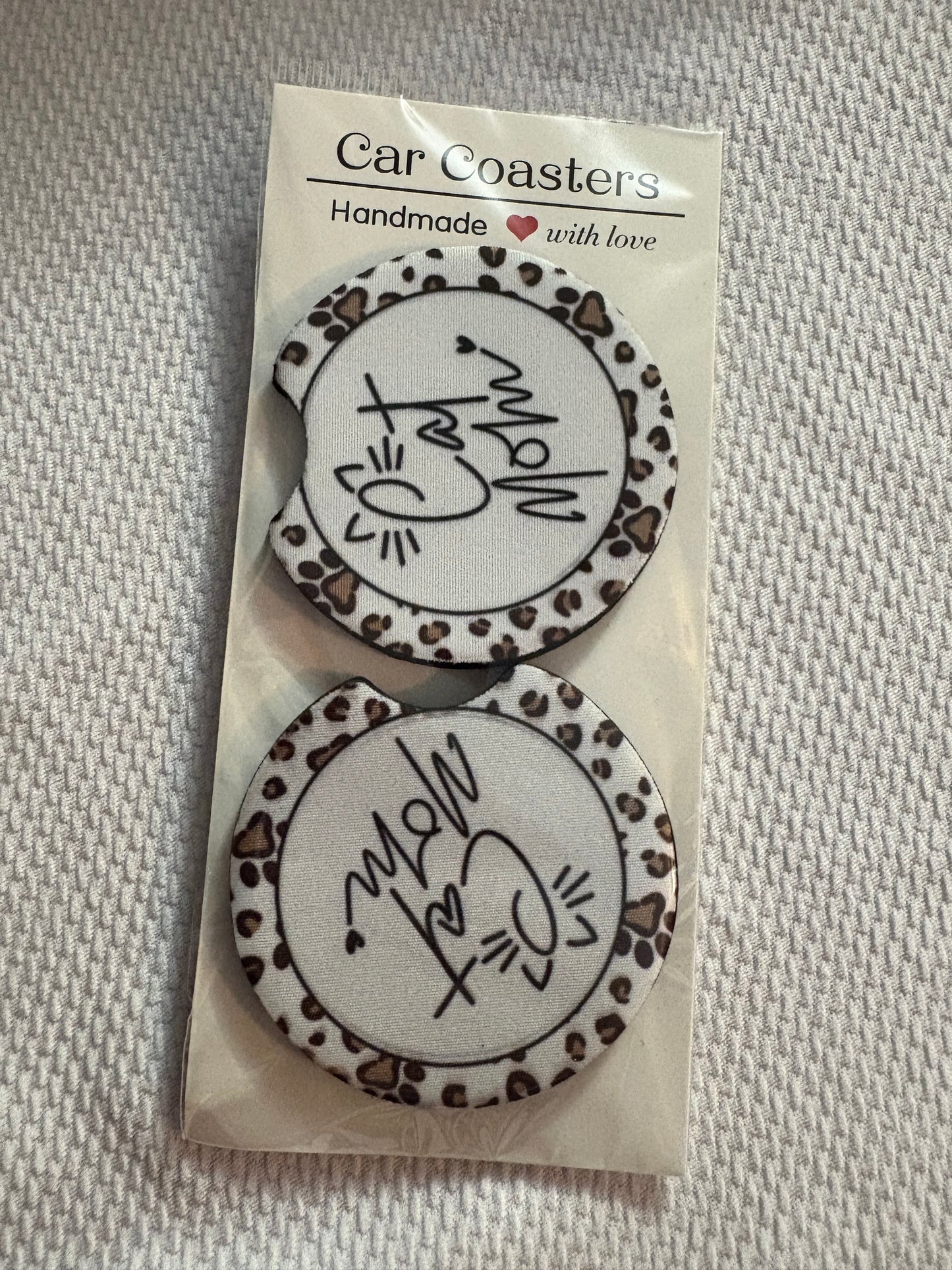 Cat Mom Car Coasters