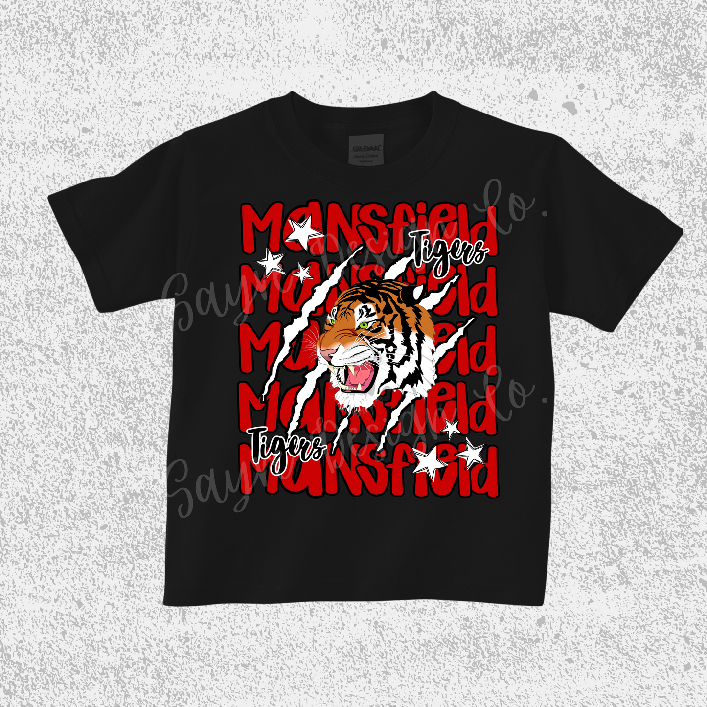 Mansfield Tigers Stacked Tee Youth