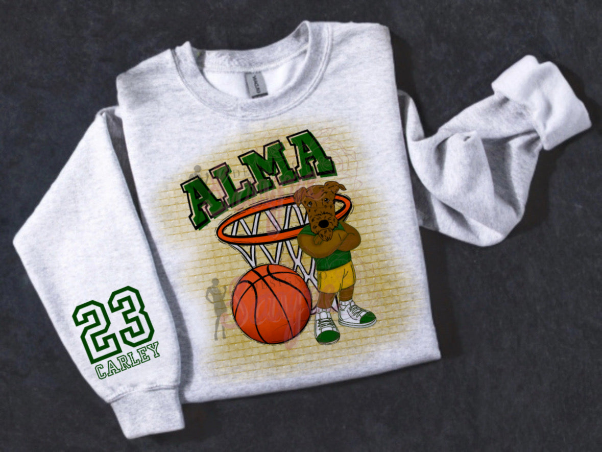 Customizable Team/Name Basketball Boys Crewneck