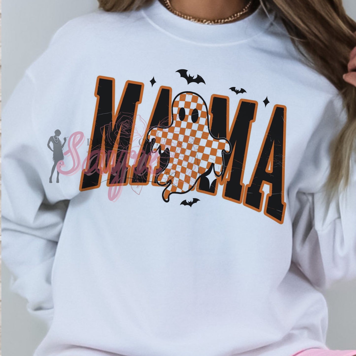 Checkered Ghost Mama Shirt/Sweatshirt