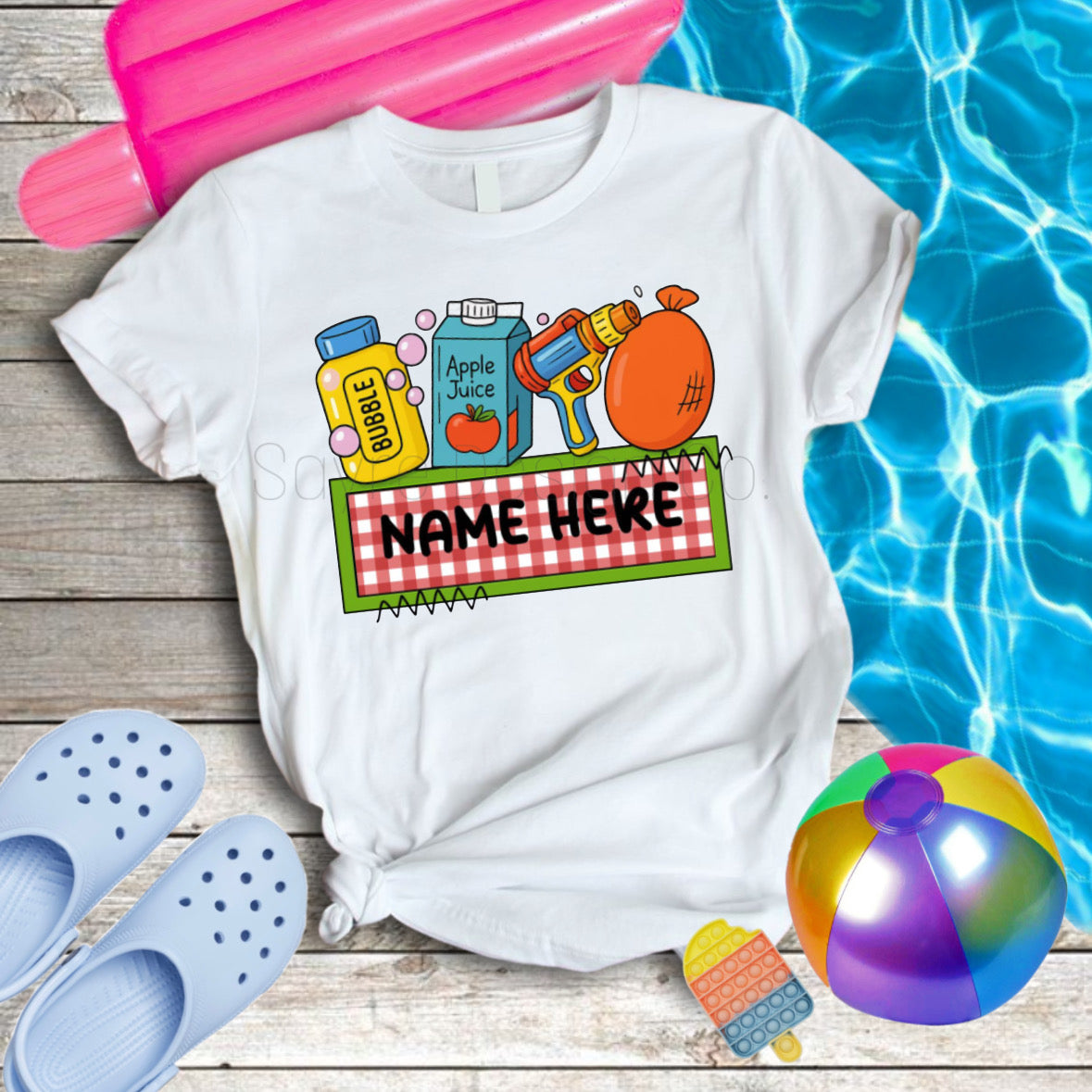 Custom Water Balloon, Bubbles, Water-gun Baby-Youth Tee/Onesie