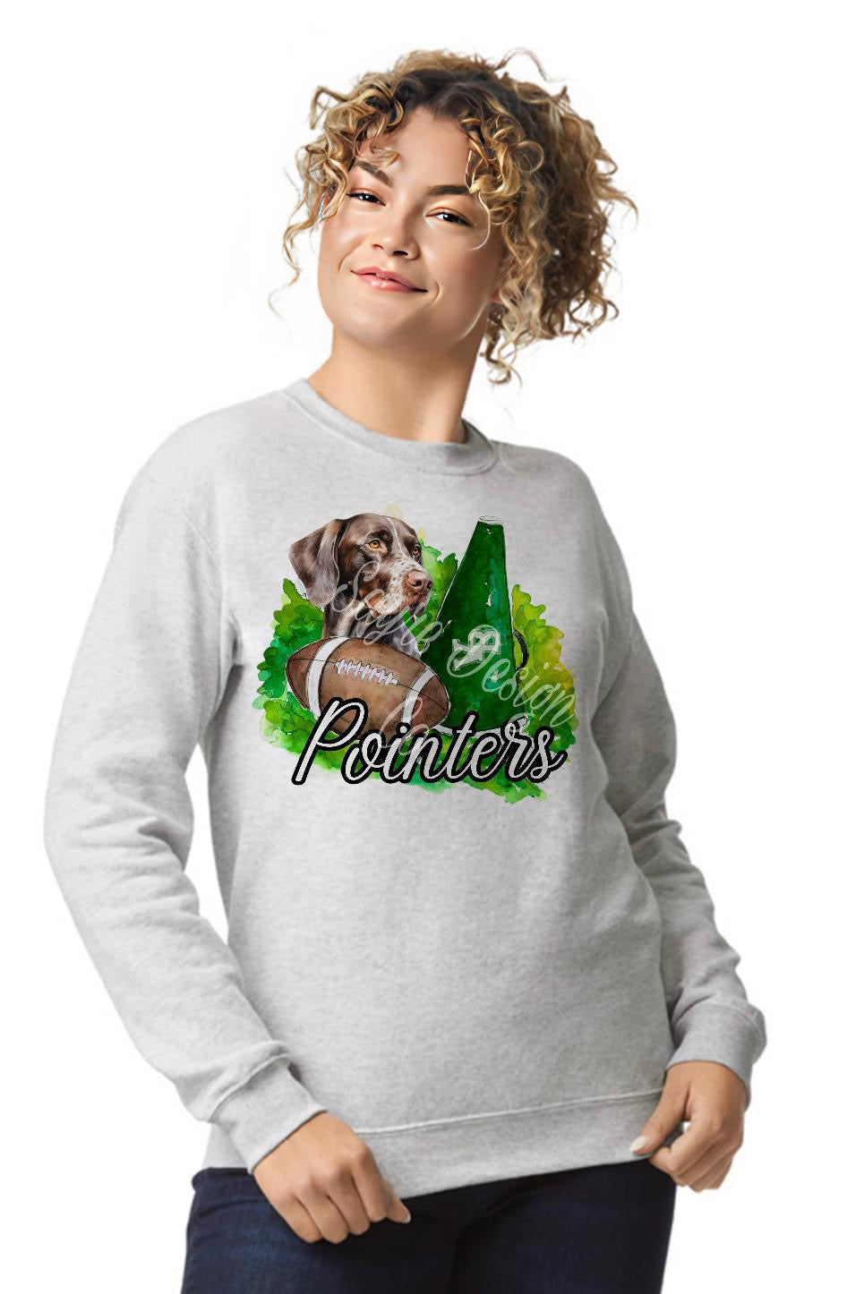 Van Buren Pointers Painted Football/Cheer Shirt/Sweatshirt- Adult