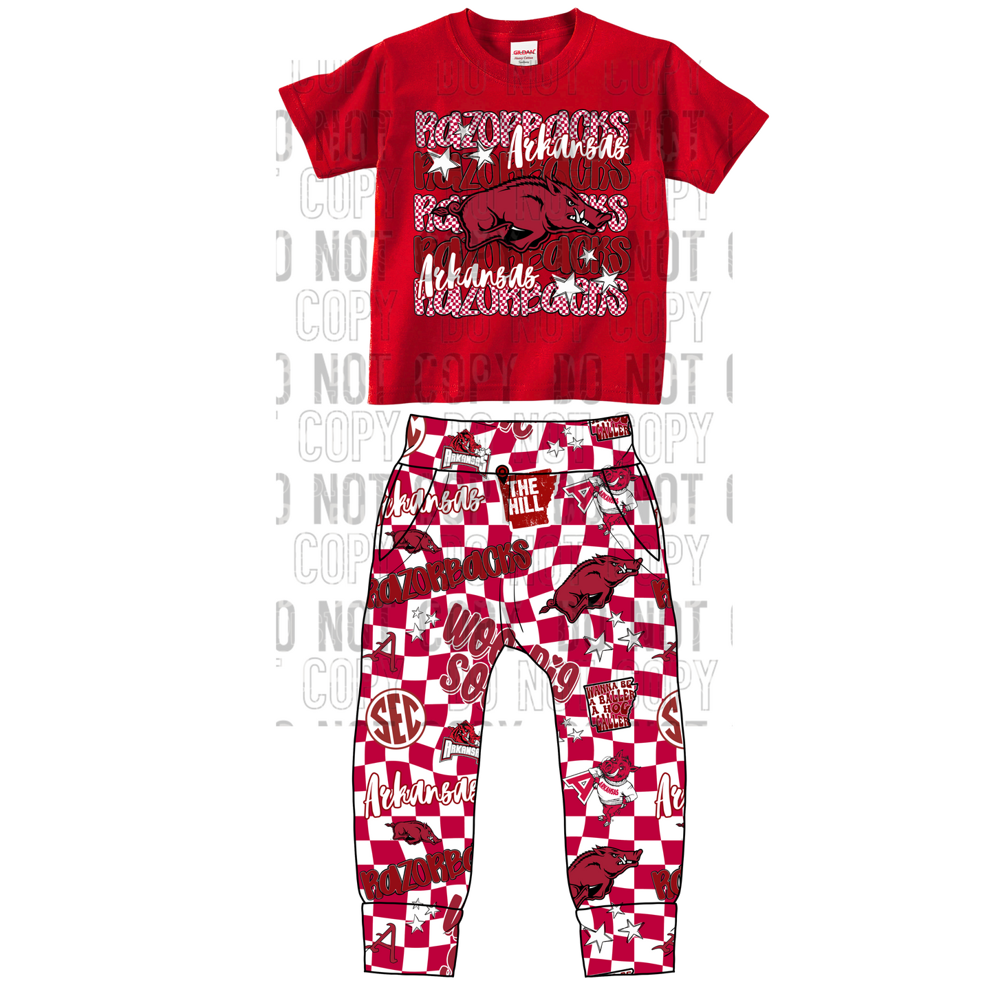 Arkansas Razorbacks Jogger Set 0/3M-14/16