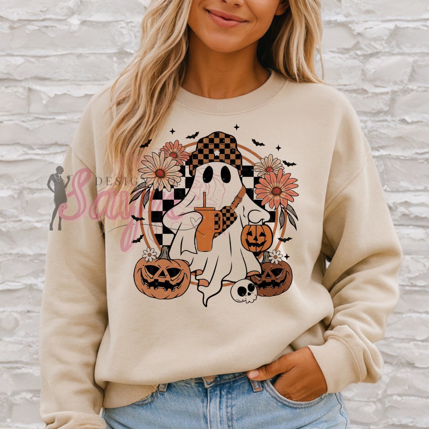 Boujie Checkered Ghost Shirt/Sweatshirt
