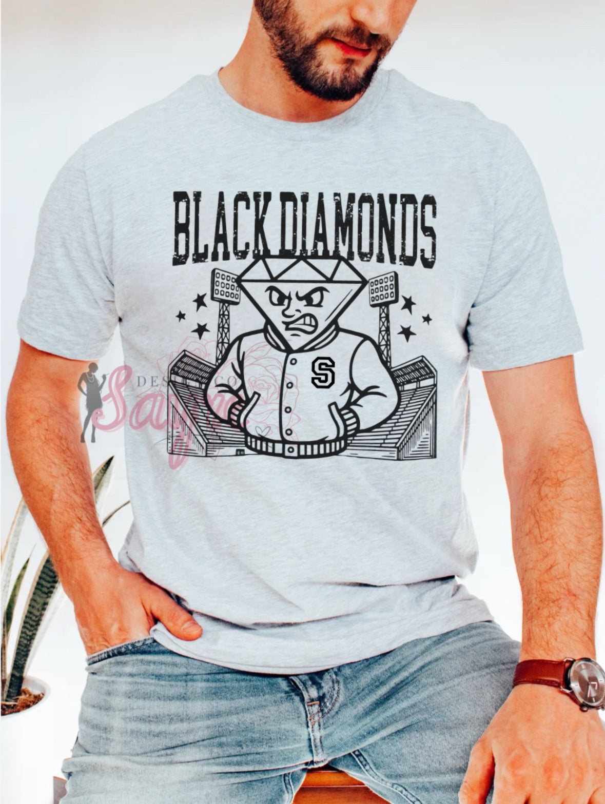 Letterman Black Diamonds Shirt/Long Sleeve/Crewneck/Hoodie