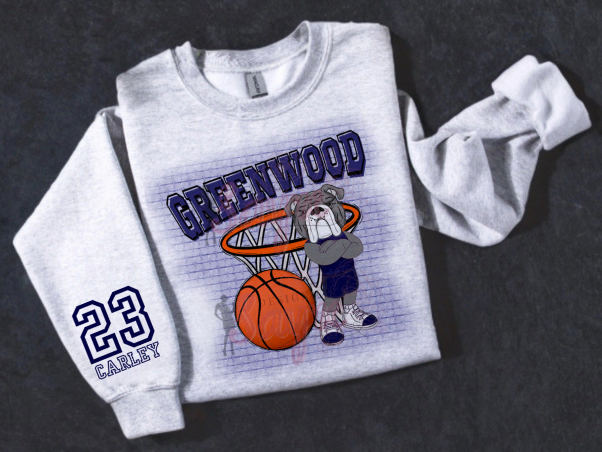 Customizable Team/Name Basketball Boys Crewneck