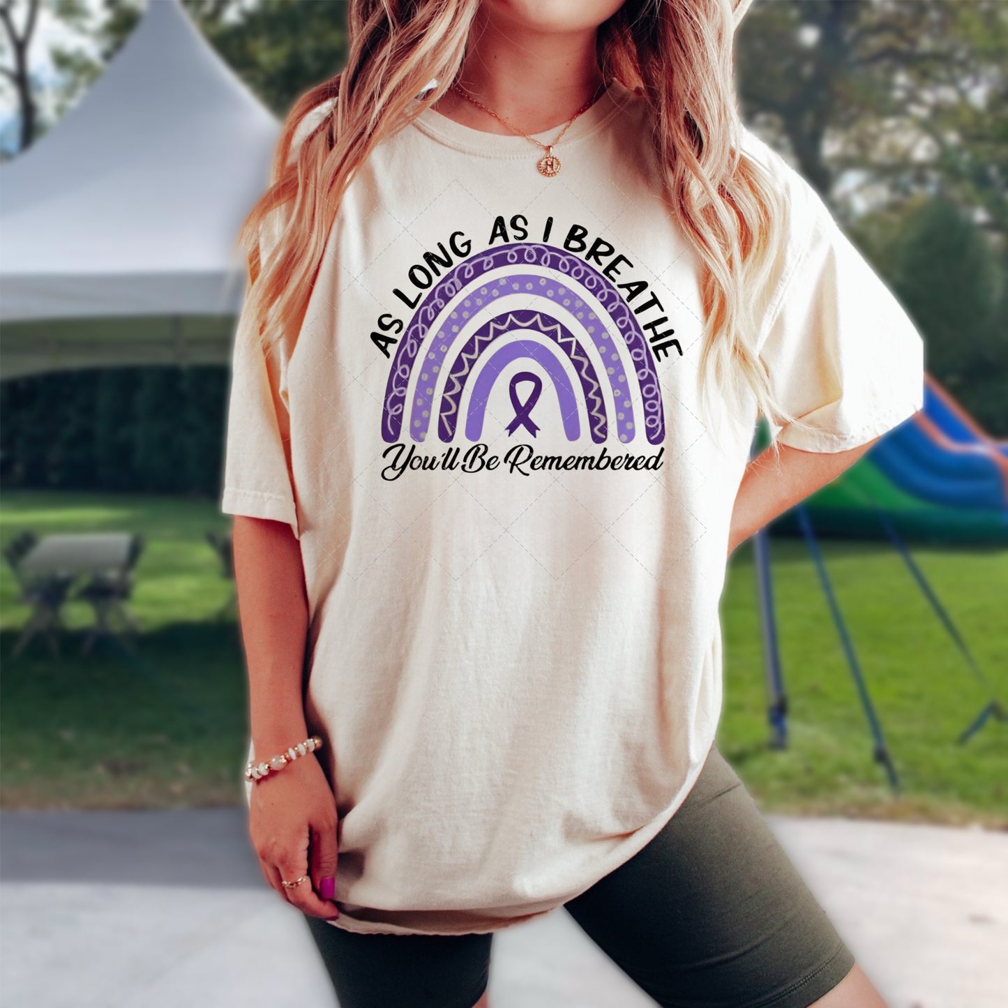 As Long as I Breathe Alzheimer’s Awareness Tee 2t-Youth
