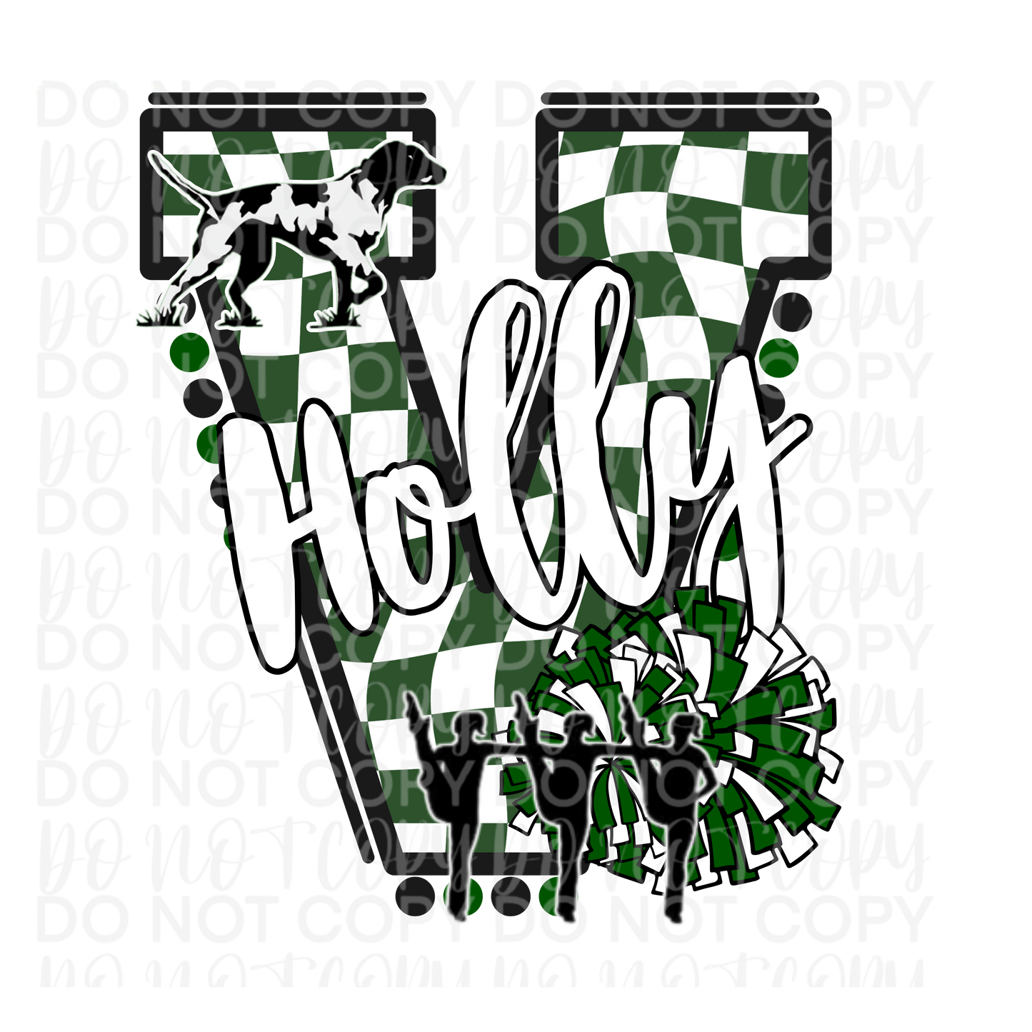 Customizable Dance Team Checkered Letter Shirt/Long Sleeve/Crewneck/Hoodie