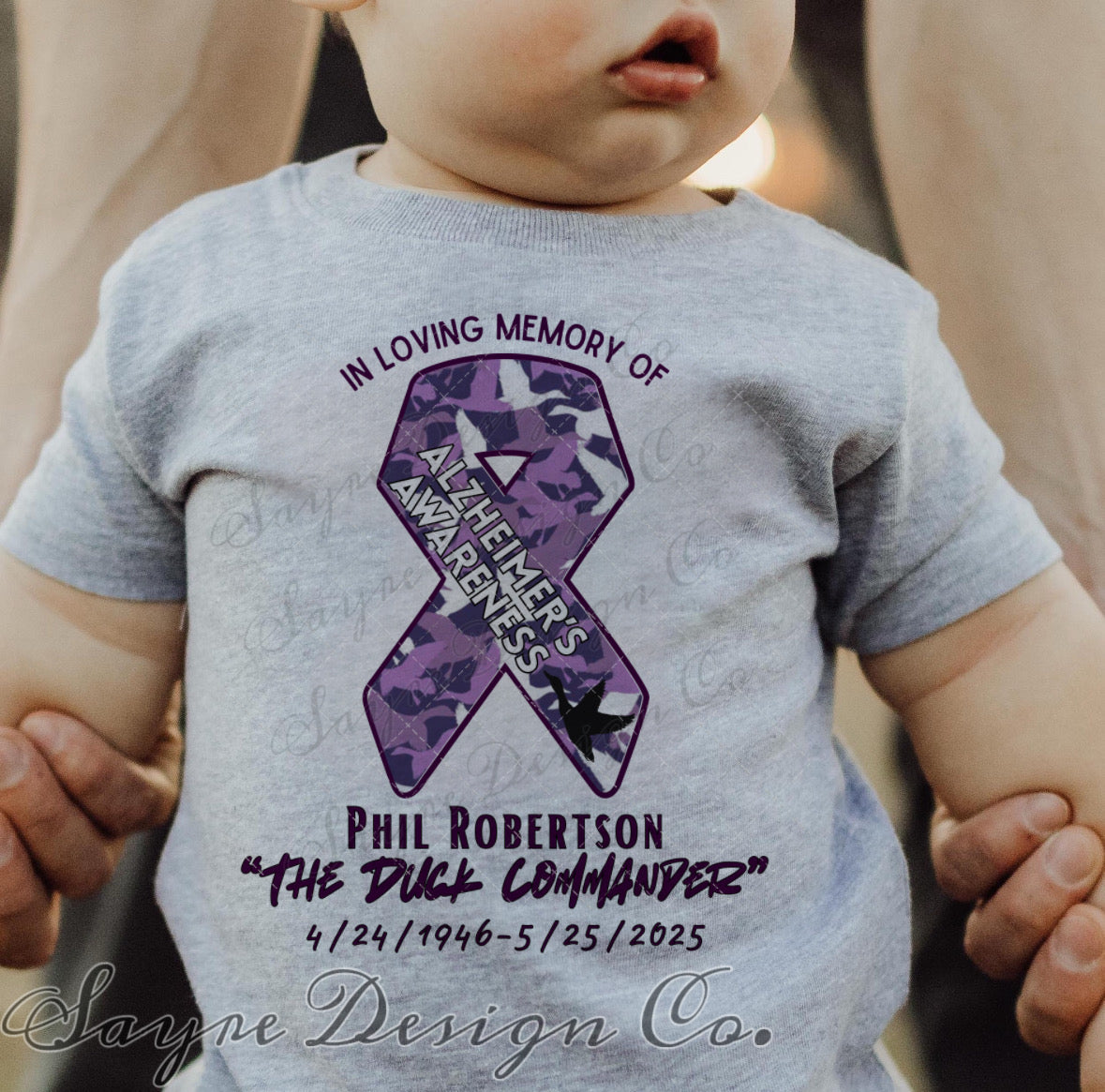 Phil Robertson Alzheimer’s Awareness Tee- 2t-Youth