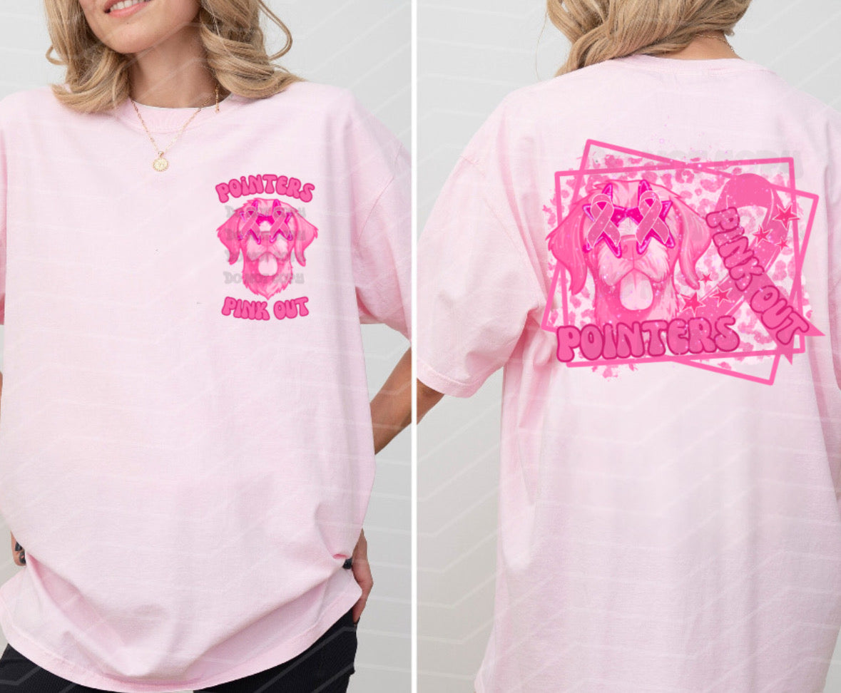 Mascot GLITTER DTF Pink Out Retro Shirt/Long Sleeve/Crewneck