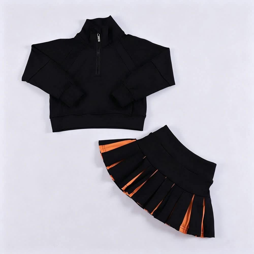 Custom Scuba Pleated Skirt Sets