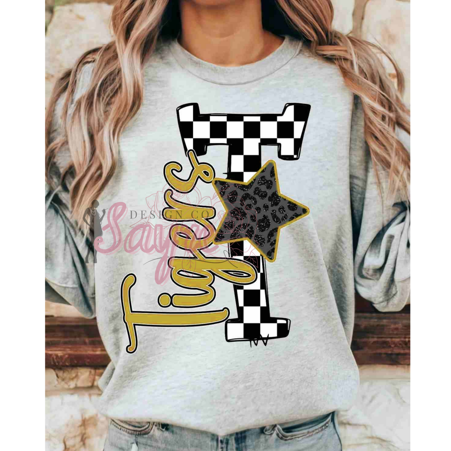Yellow Checker T Tigers Shirt/Long Sleeve/Crewneck/Hoodie
