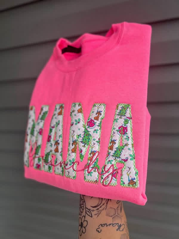 Whoville Mama Embroidered Crewneck- Closes 10/18!
