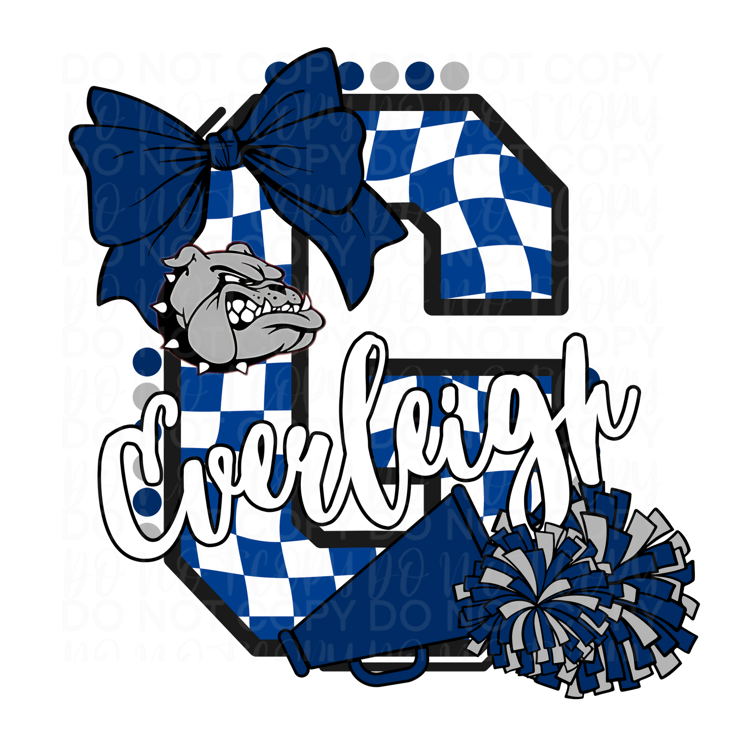 Customizable Cheer Checkered Letter Shirt/Long Sleeve/Crewneck/Hoodie