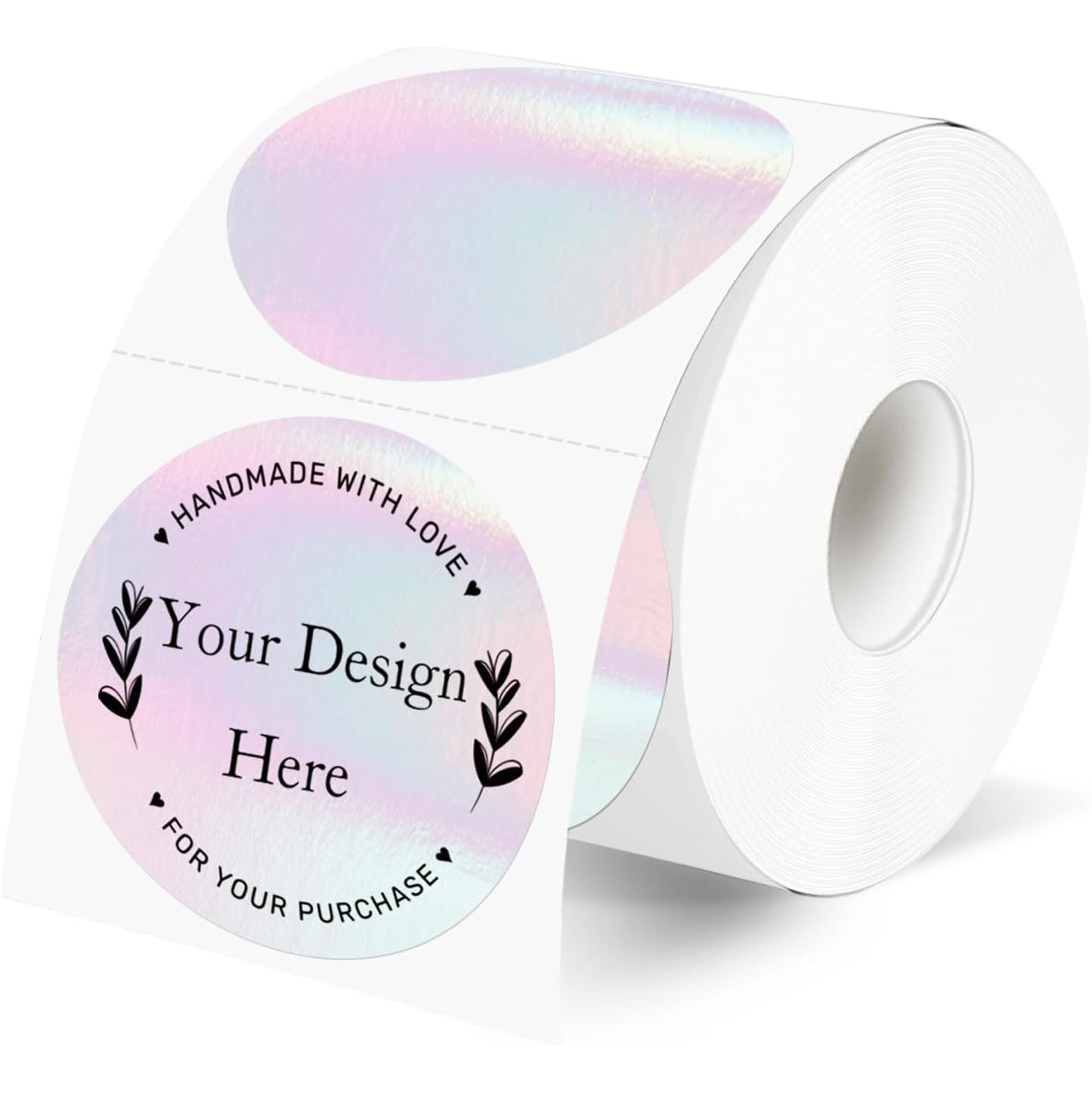 2" Round Pink Tinted Transparent Thermal Stickers