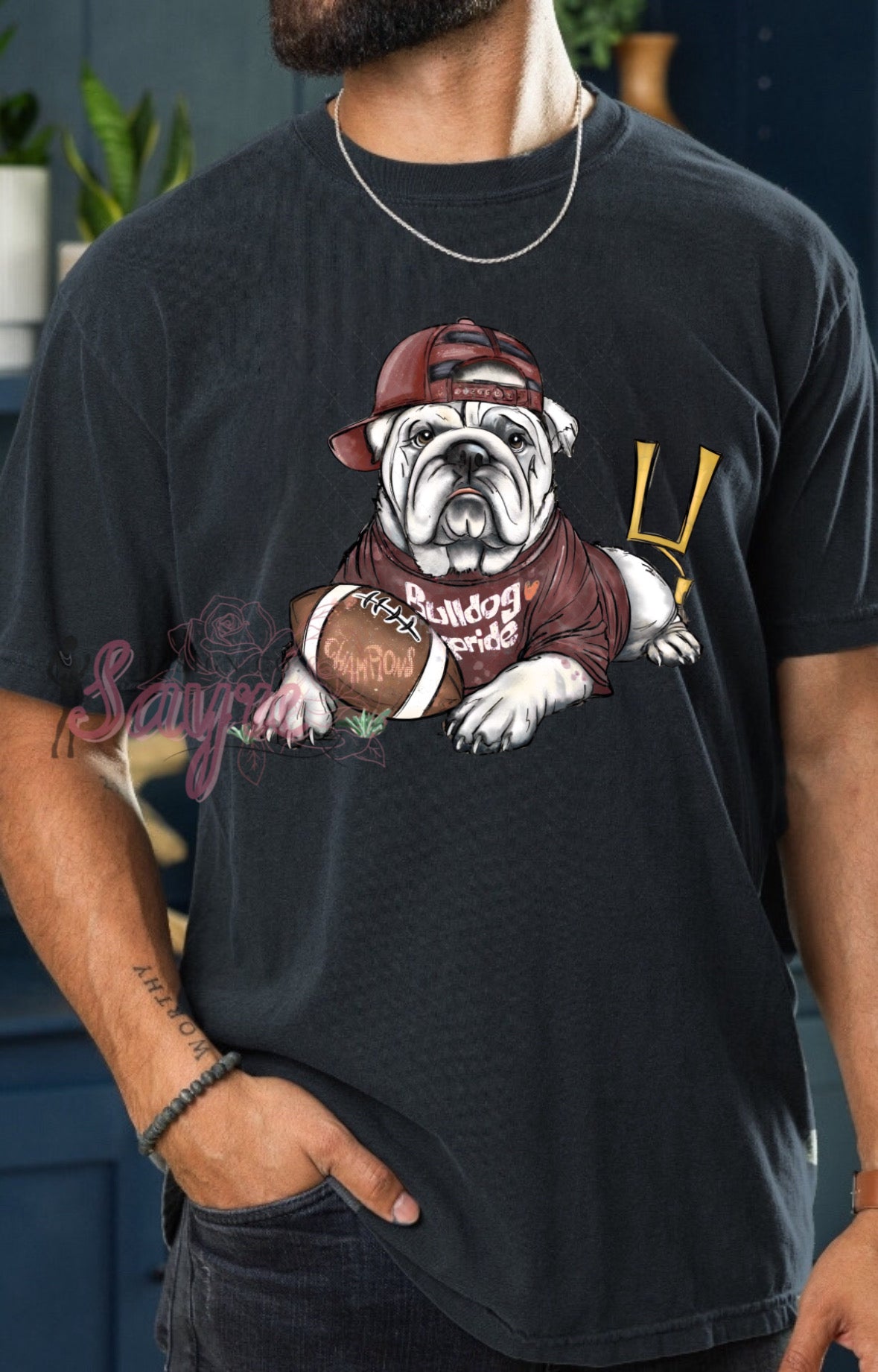 Bulldog Pride Portrait Red Shirt/Long Sleeve/Crewneck/Hoodie
