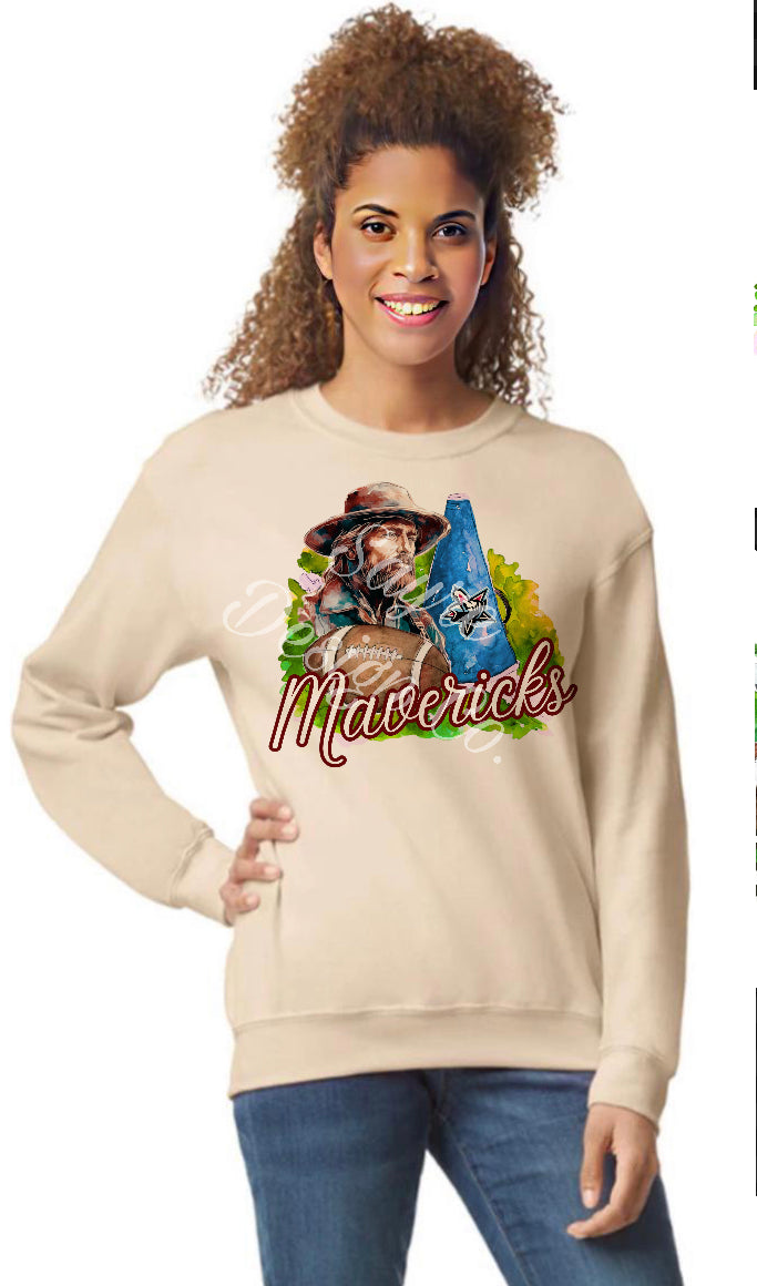 Fort Smith Southside Mavericks Cowboy Painted Football/Cheer Shirt/Sweatshirt- Adult