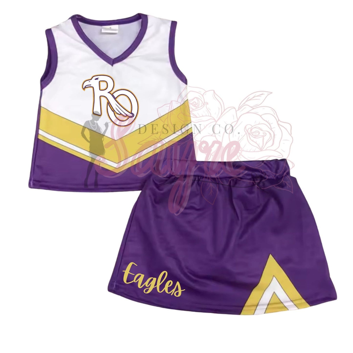 7/8-14/16 Custom Cheer Uniform Striped *CLOSES 8/29!*
