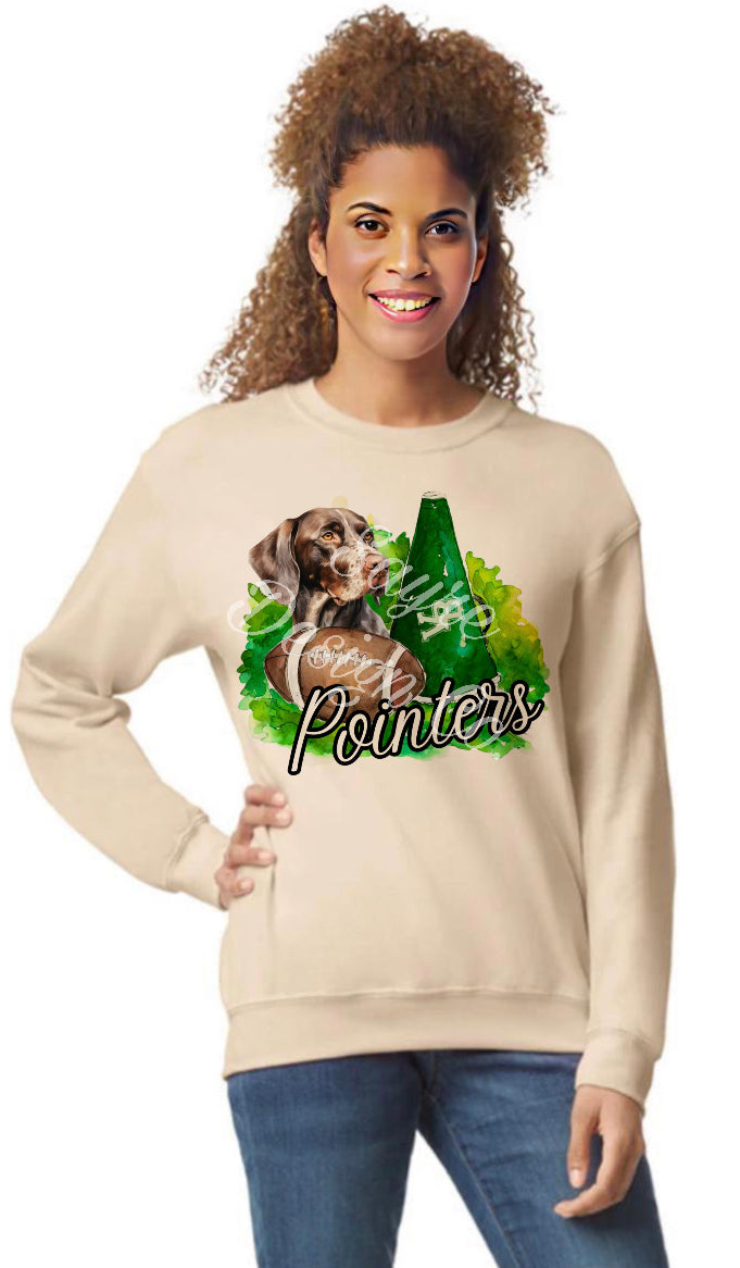 Van Buren Pointers Painted Football/Cheer Shirt/Sweatshirt- Adult
