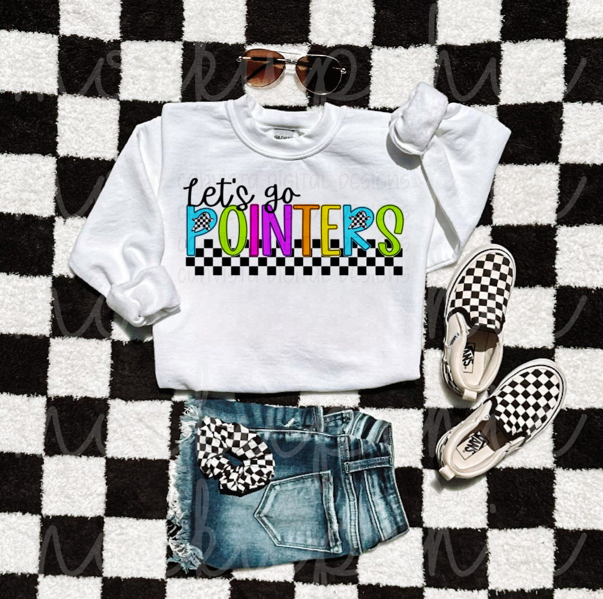 Pointers Neon Checker Shirt/Long Sleeve/Crewneck/Hoodie
