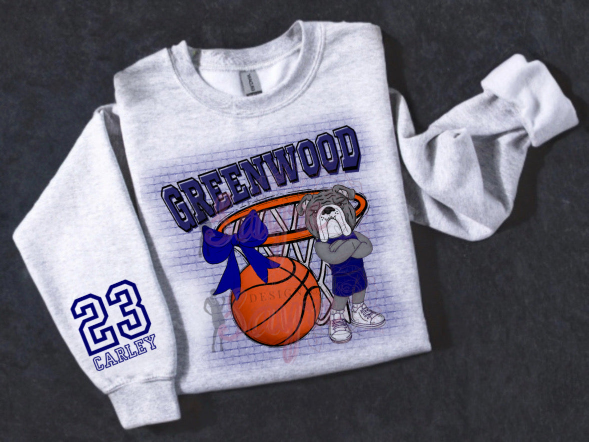 Customizable Team/Name Basketball Girls Crewneck