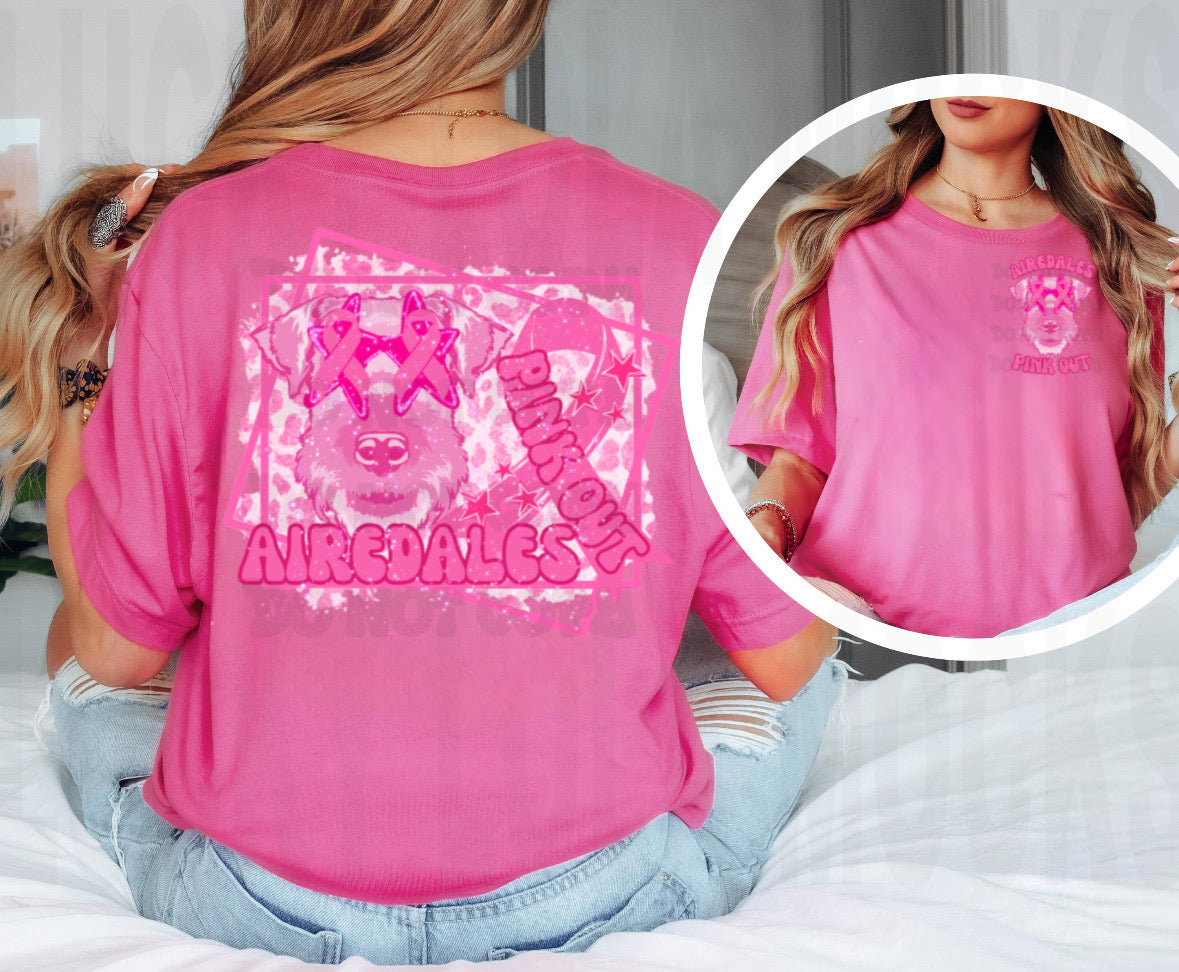 Mascot GLITTER DTF Pink Out Retro Shirt/Long Sleeve/Crewneck