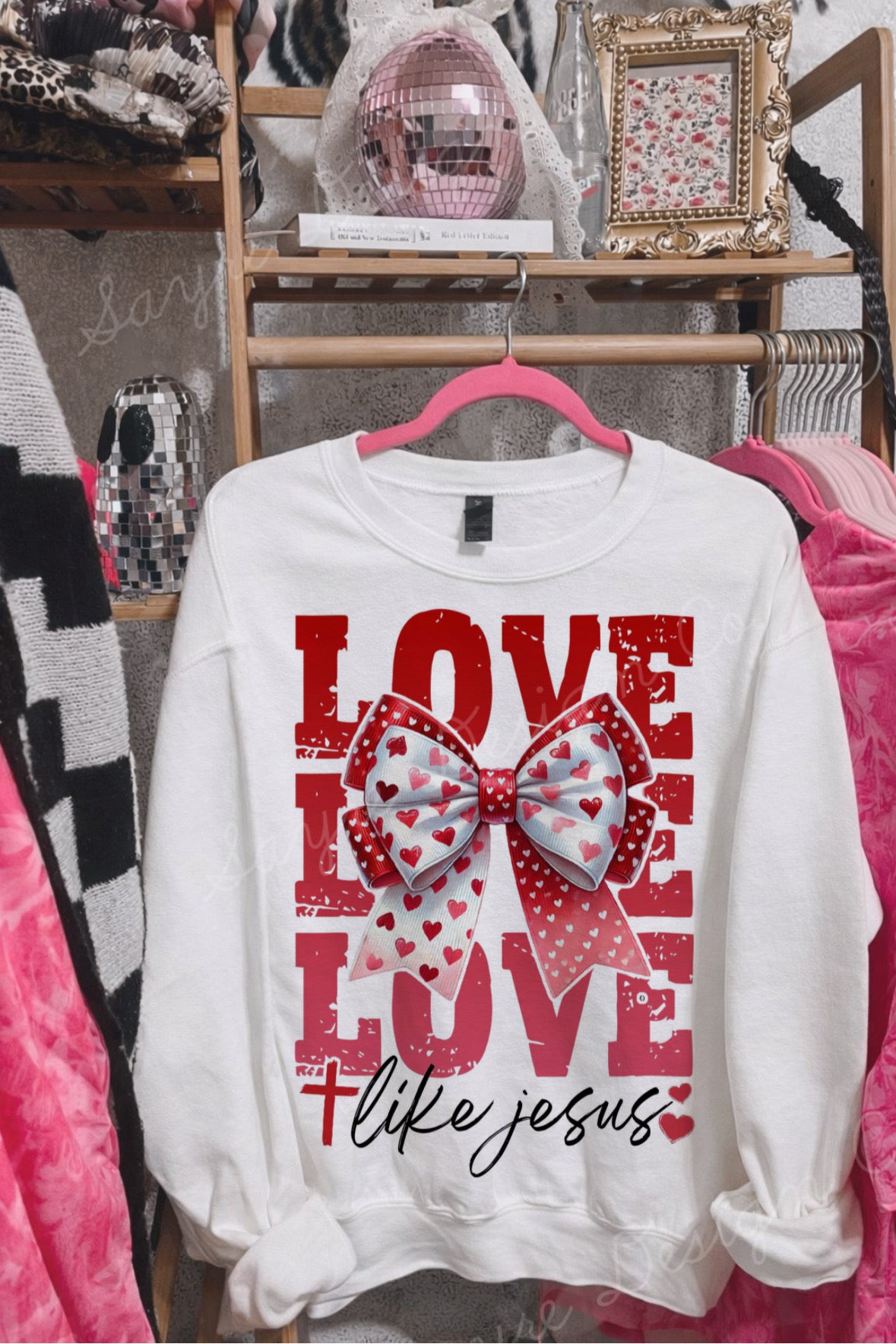 Love Like Jesus Bow Shirt/Sweatshirt