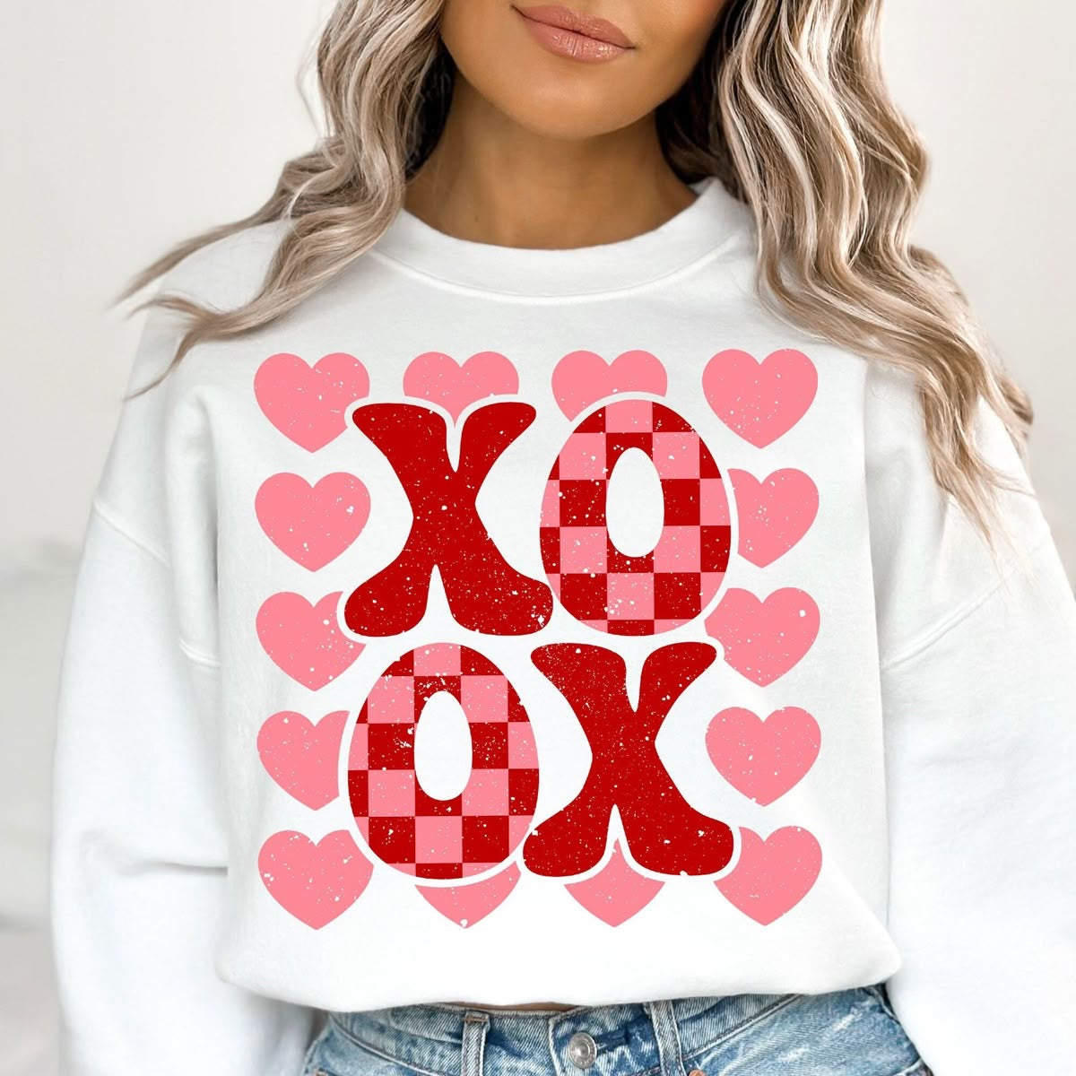 XO Pink Hearts Shirt/Sweatshirt