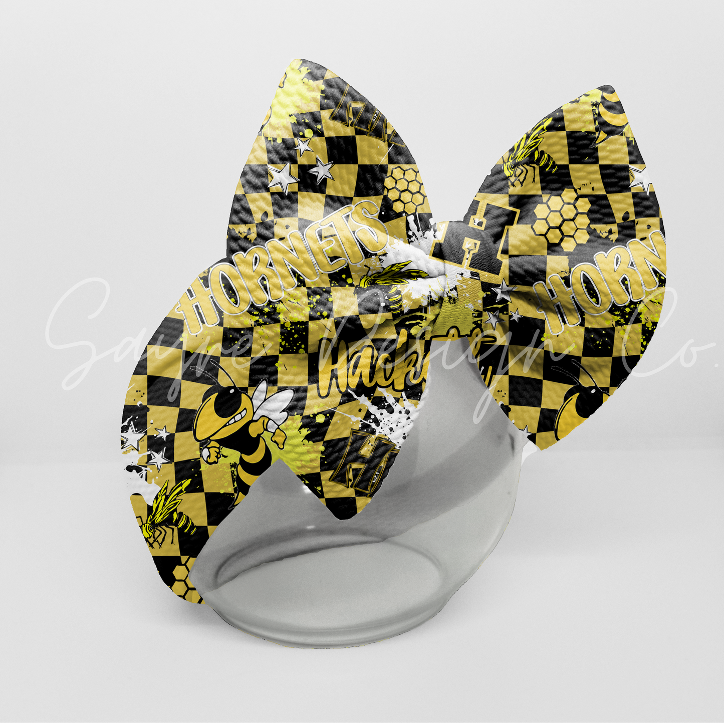 Hackett Hornets Checkered Bows