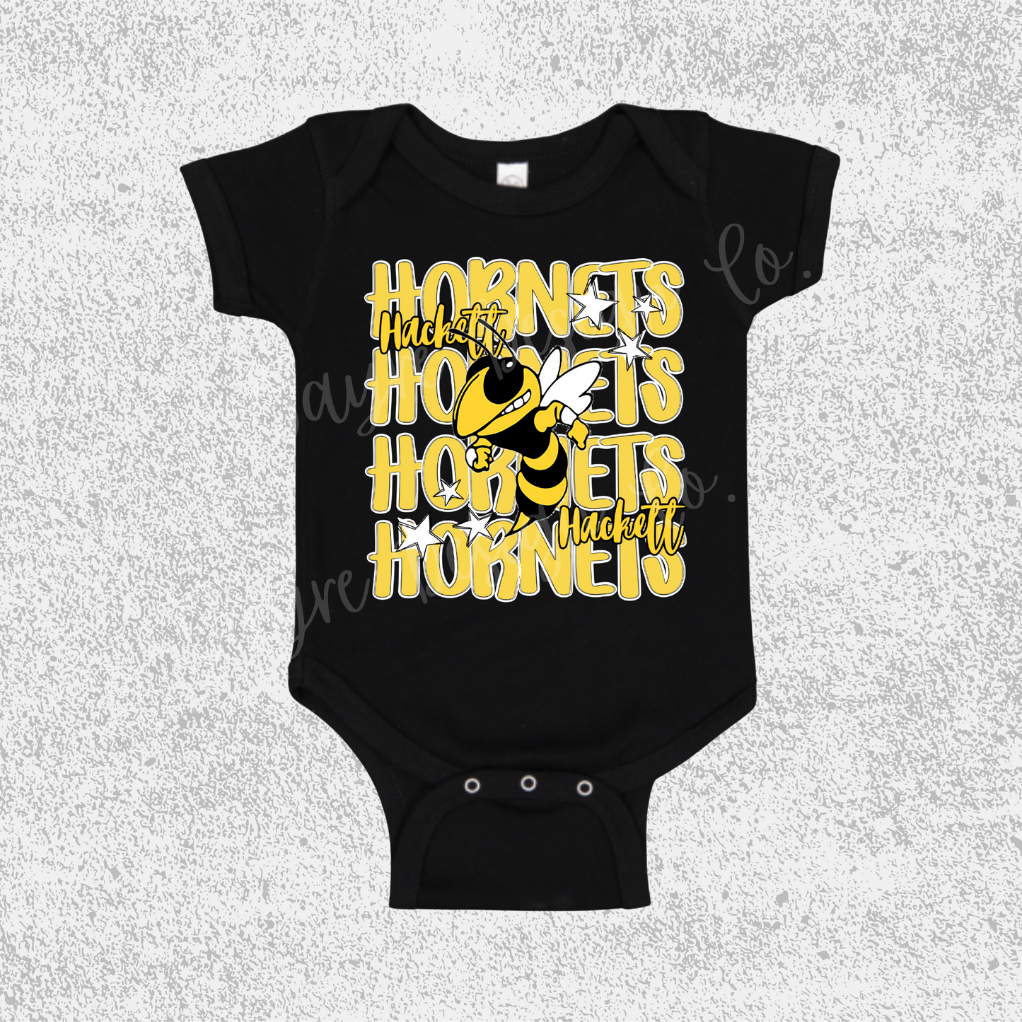Hackett Hornets Stacked Onesie