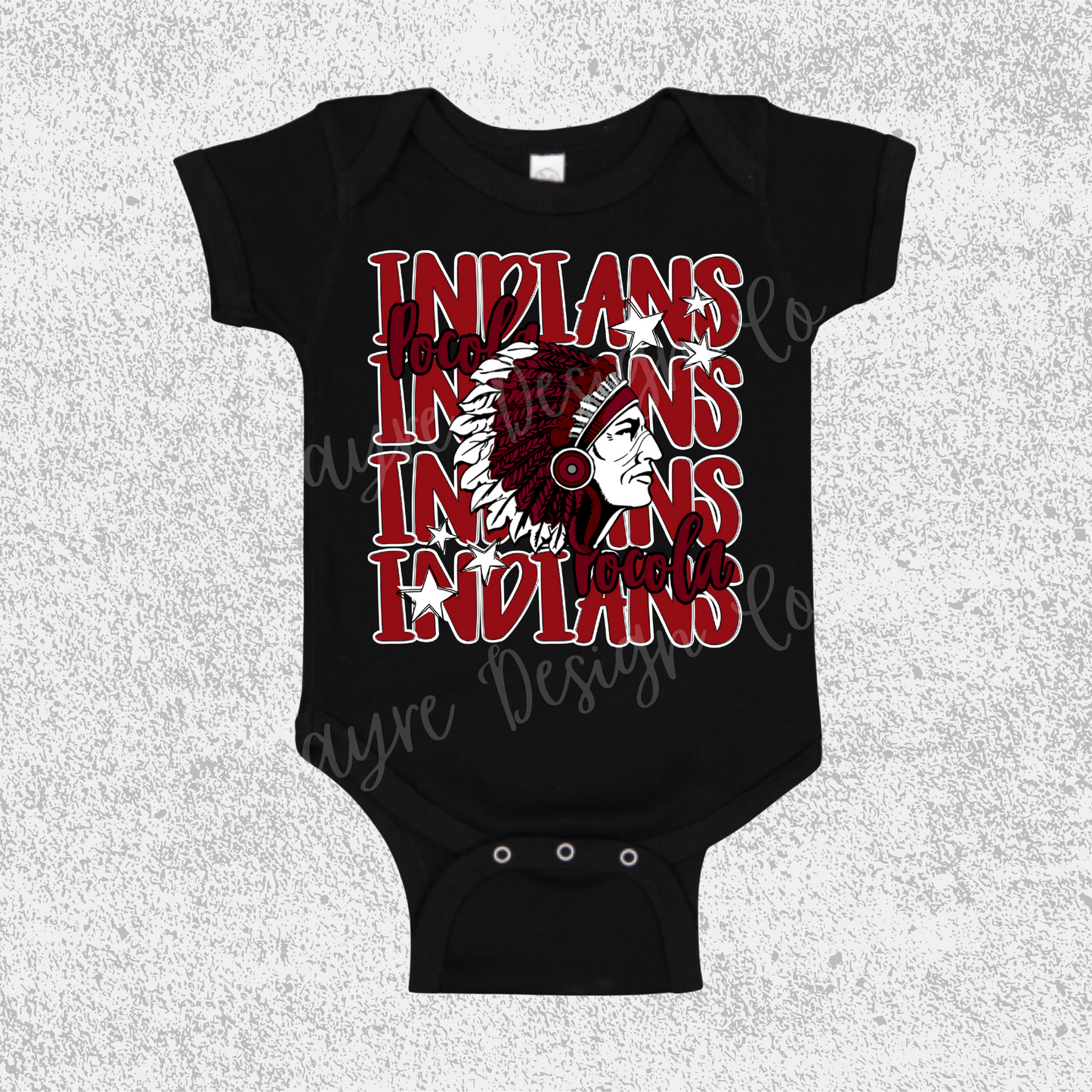 Pocola Indians Stacked Onesie