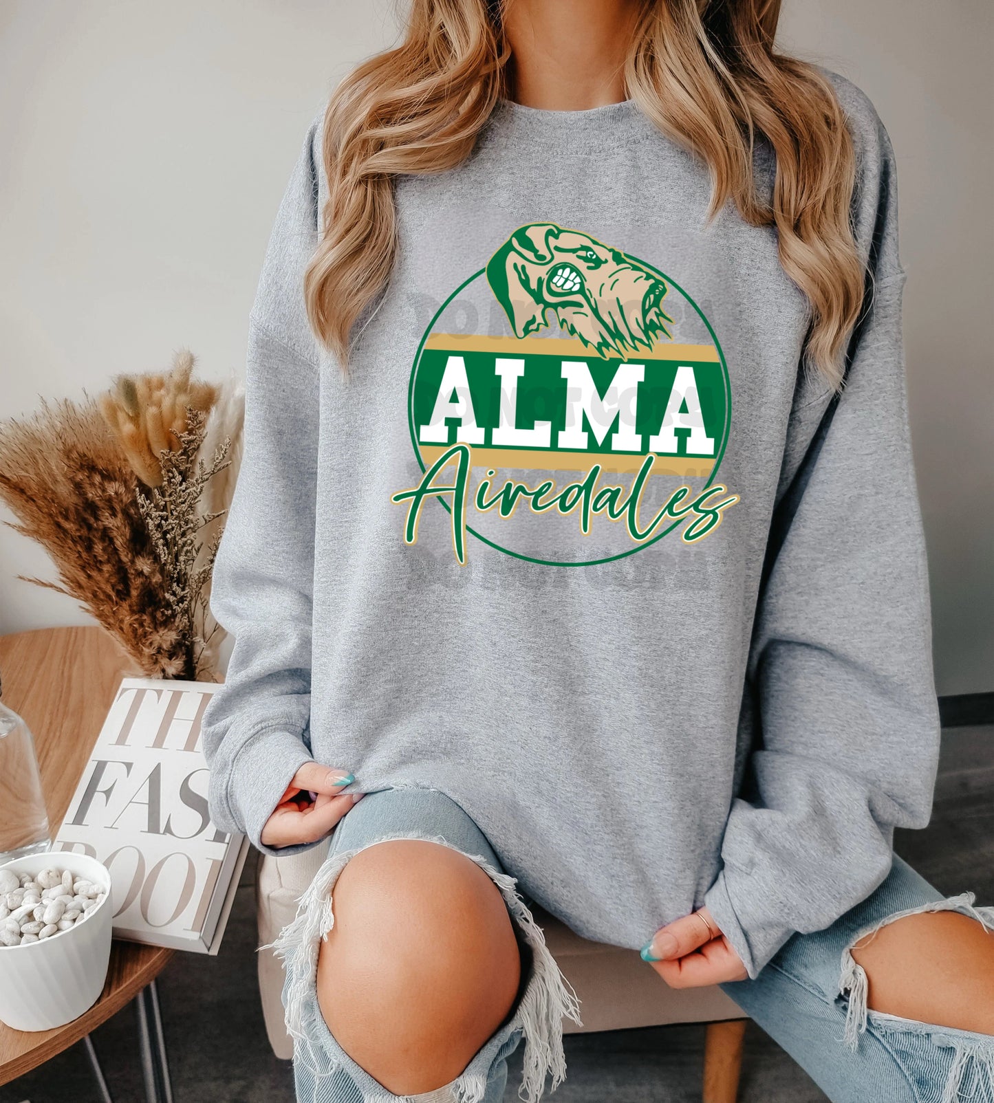 Airedale Round Varsity Shirt/Long Sleeve/Crewneck/Hoodie