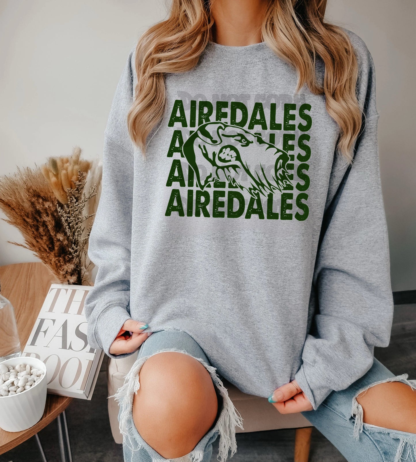 Alma Airedales Distressed Shirt/Long Sleeve/Crewneck/Hoodie